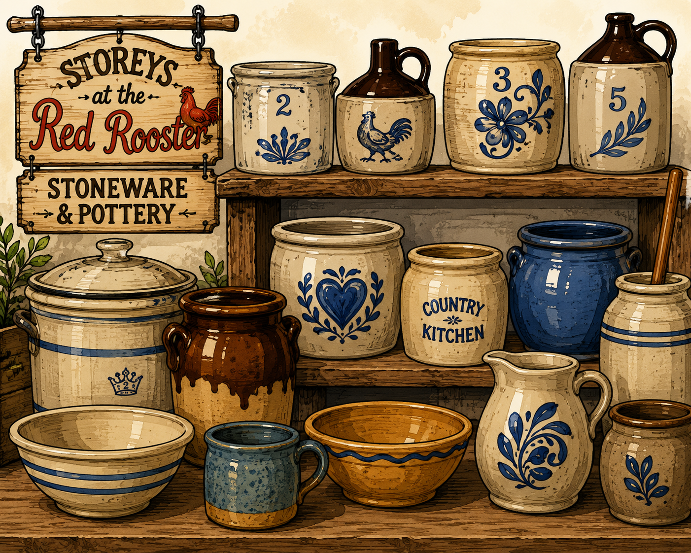 Crocks and Jugs Stoneware & Pottery