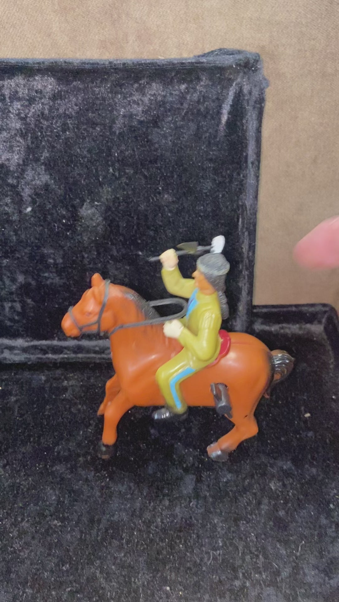 Vintage "Wild West" Wind-up Riding Horse 70's