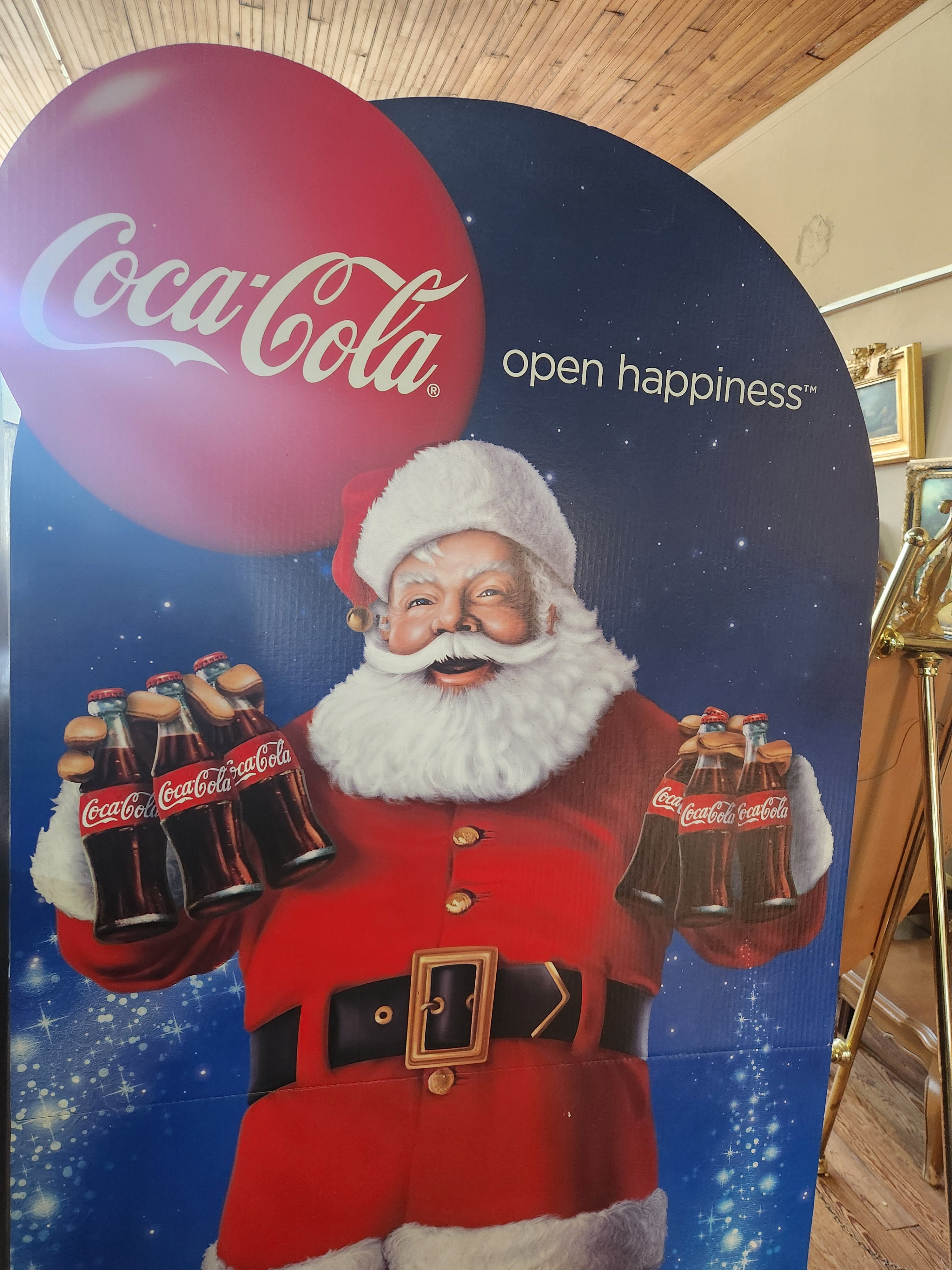 Vintage Cardboard Cutout Coca-Cola Santa Claus 2012