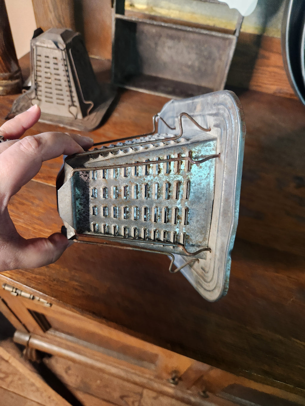 Antique Pyramid-Shaped Stovetop Toaster