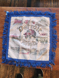 Vintage Mid-20th-Century Satin Souvenir Pillow Cover Detroit Michigan