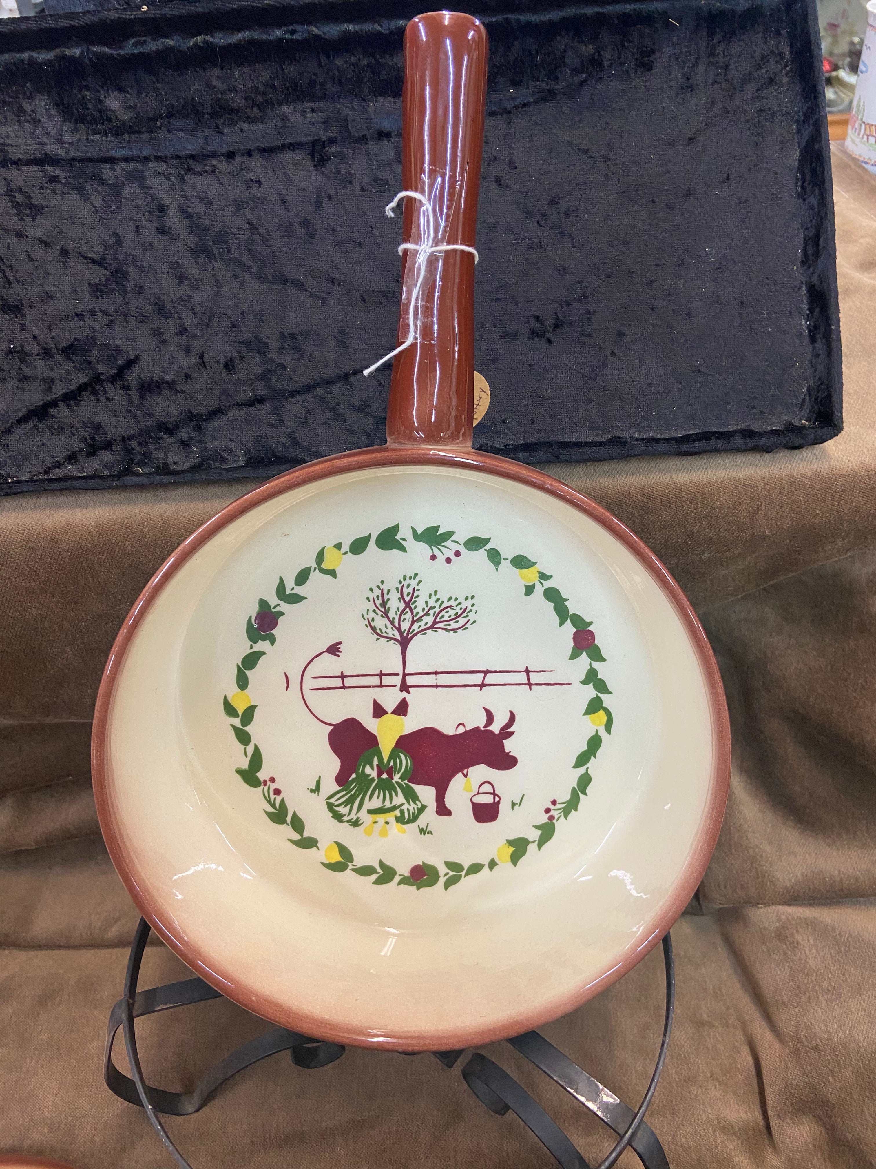 Brock of California Rooster Chanticleer Casserole with Lid and Stick Handle