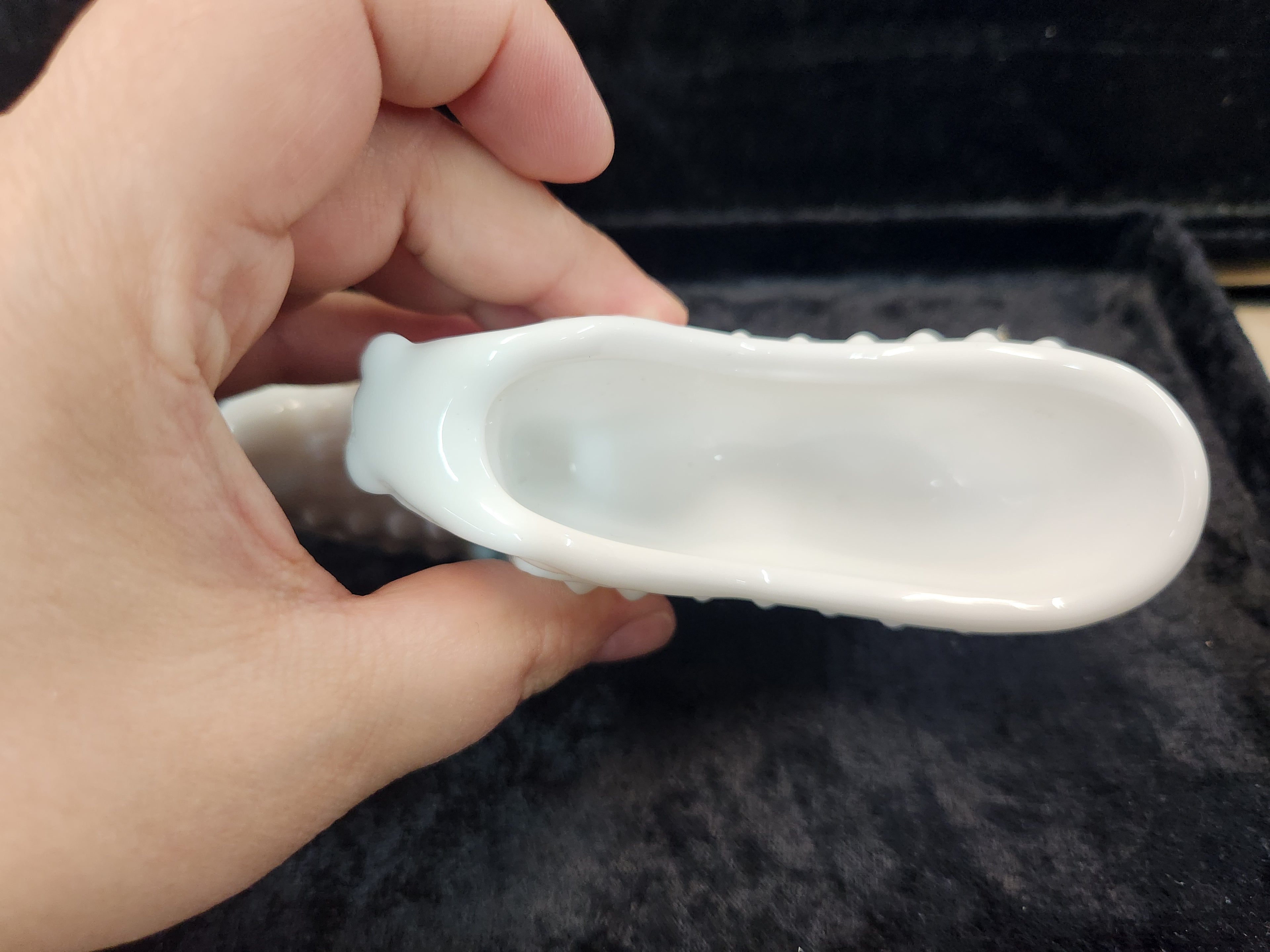Vintage Fenton Milk Glass Shoe
