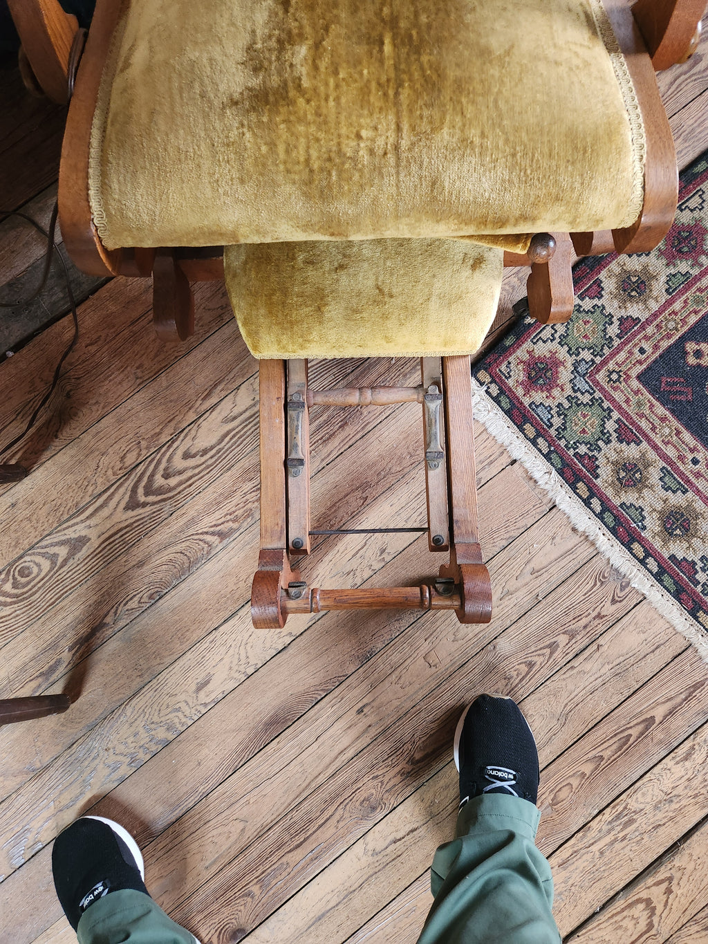 Victorian Platform Rocker with Adjustable Headrest & Footrest 1880's