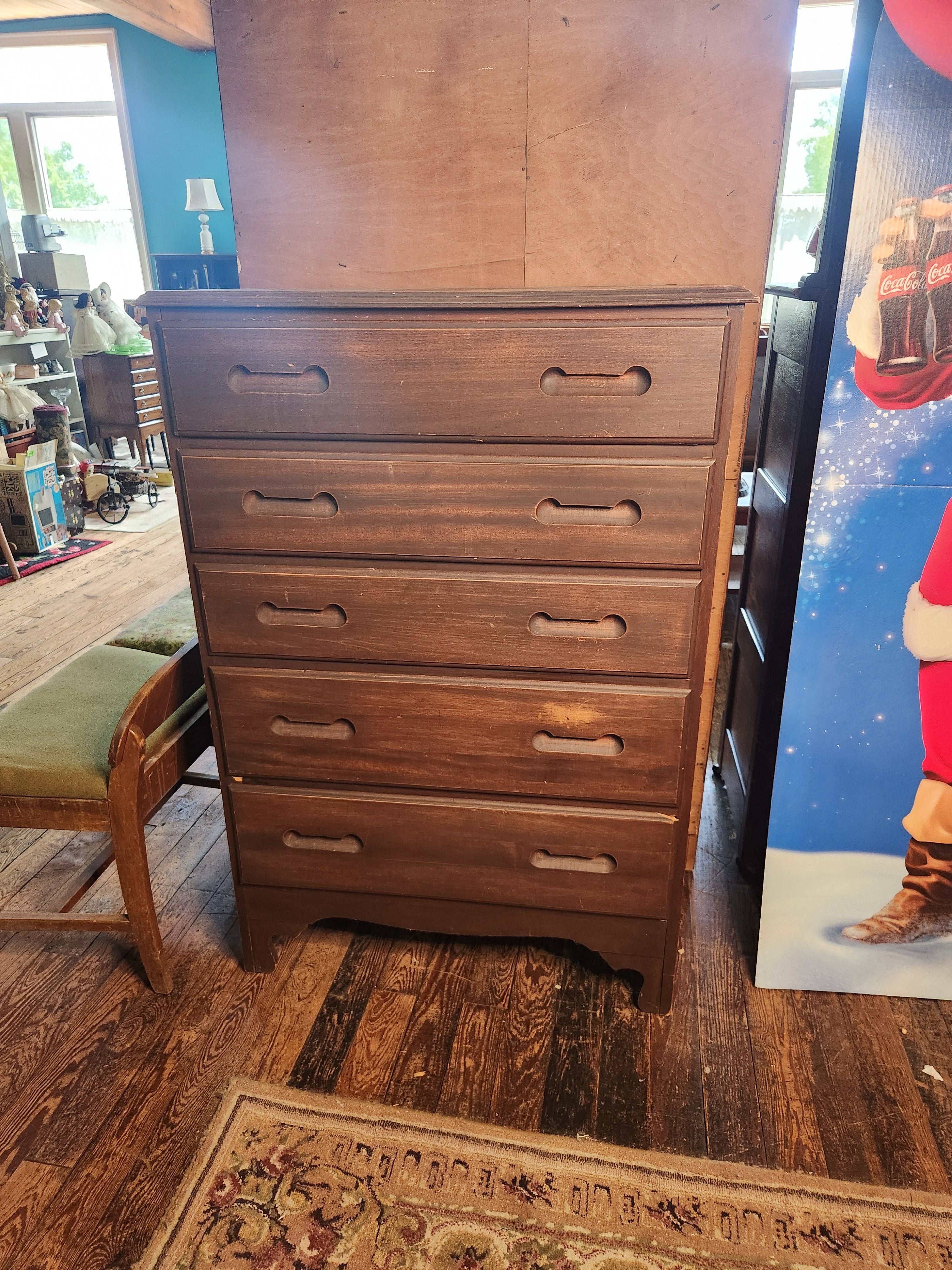 Solid Wood Chest of Drawers Cut-Out Handle Pulls