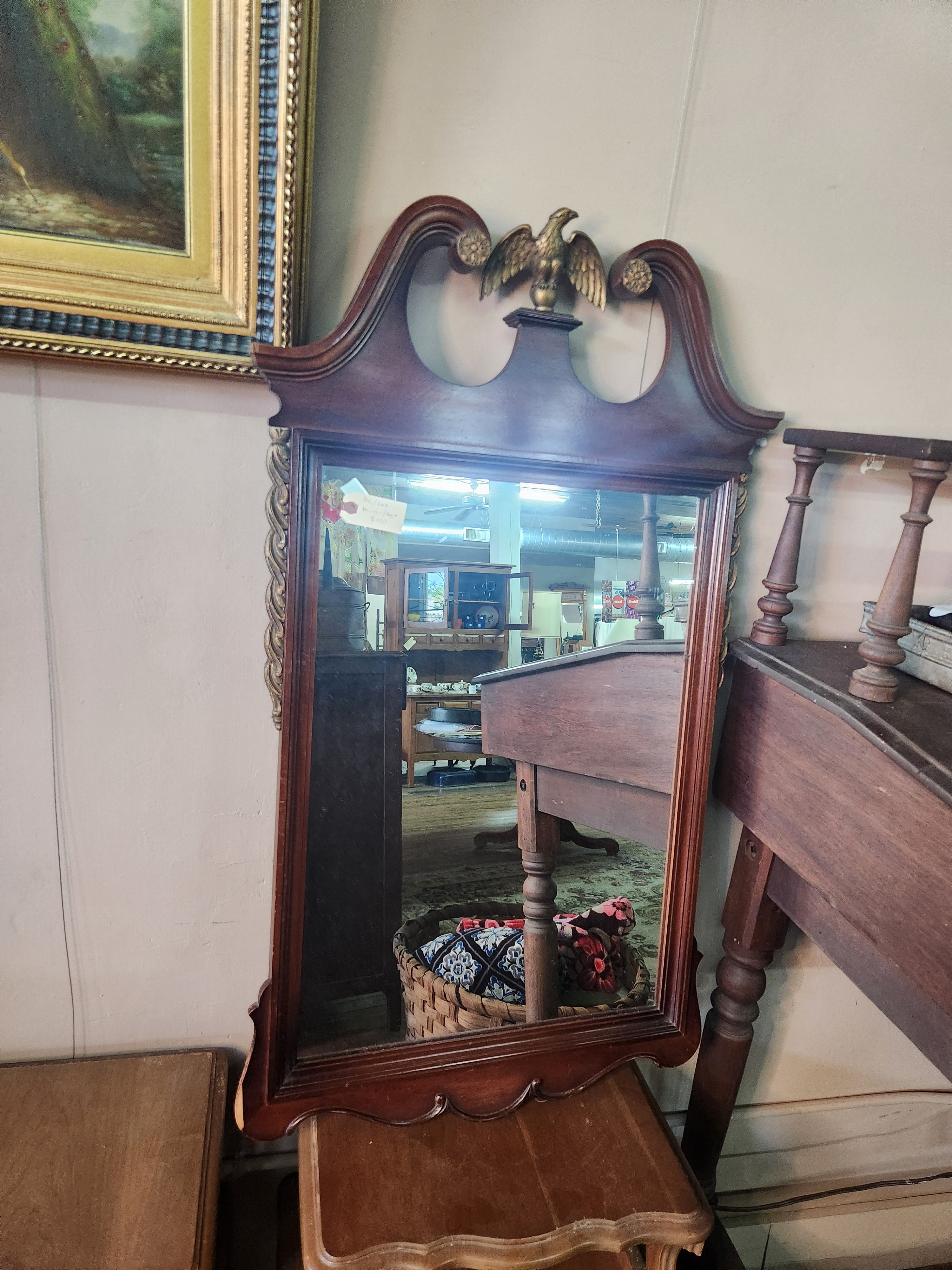 Vintage Ethan Allen Georgian Court Chippendale Style Wall Mirror