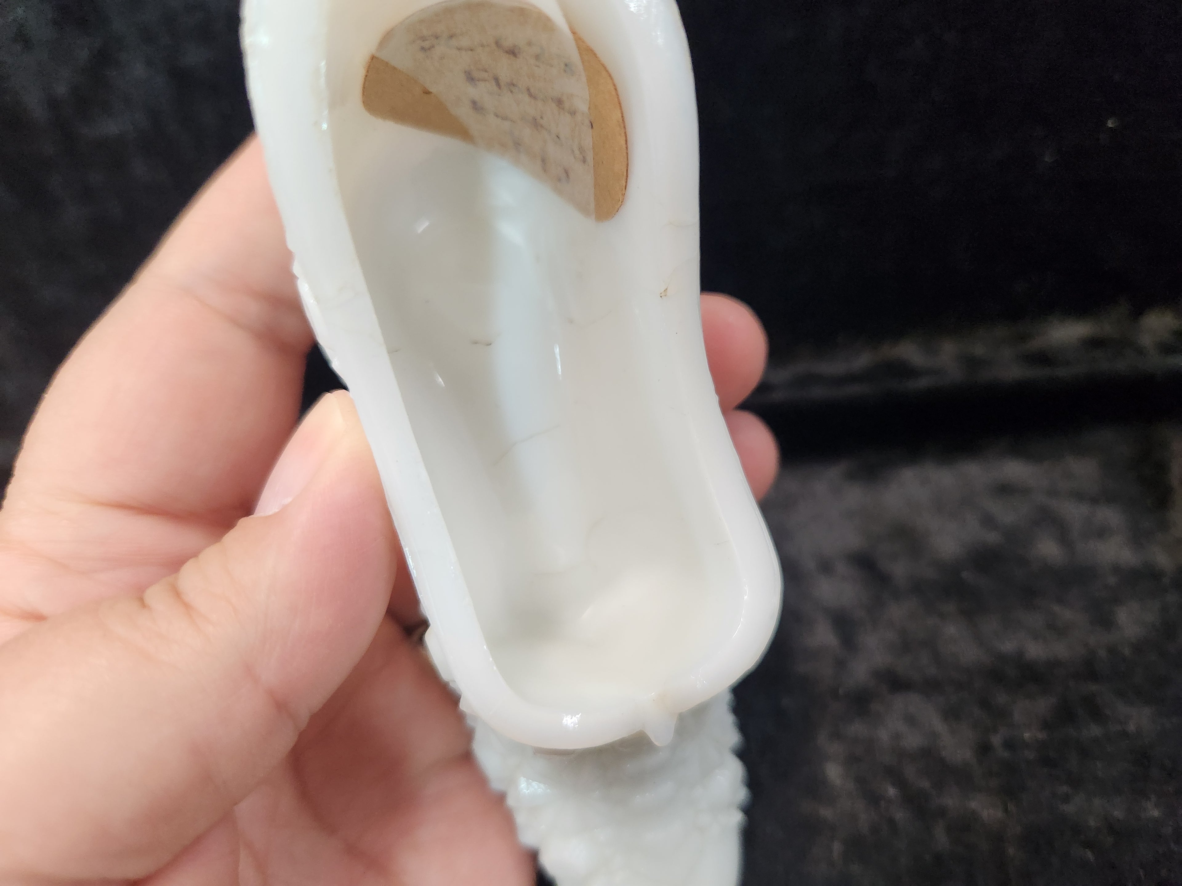 Vintage Fenton Milk Glass Shoe