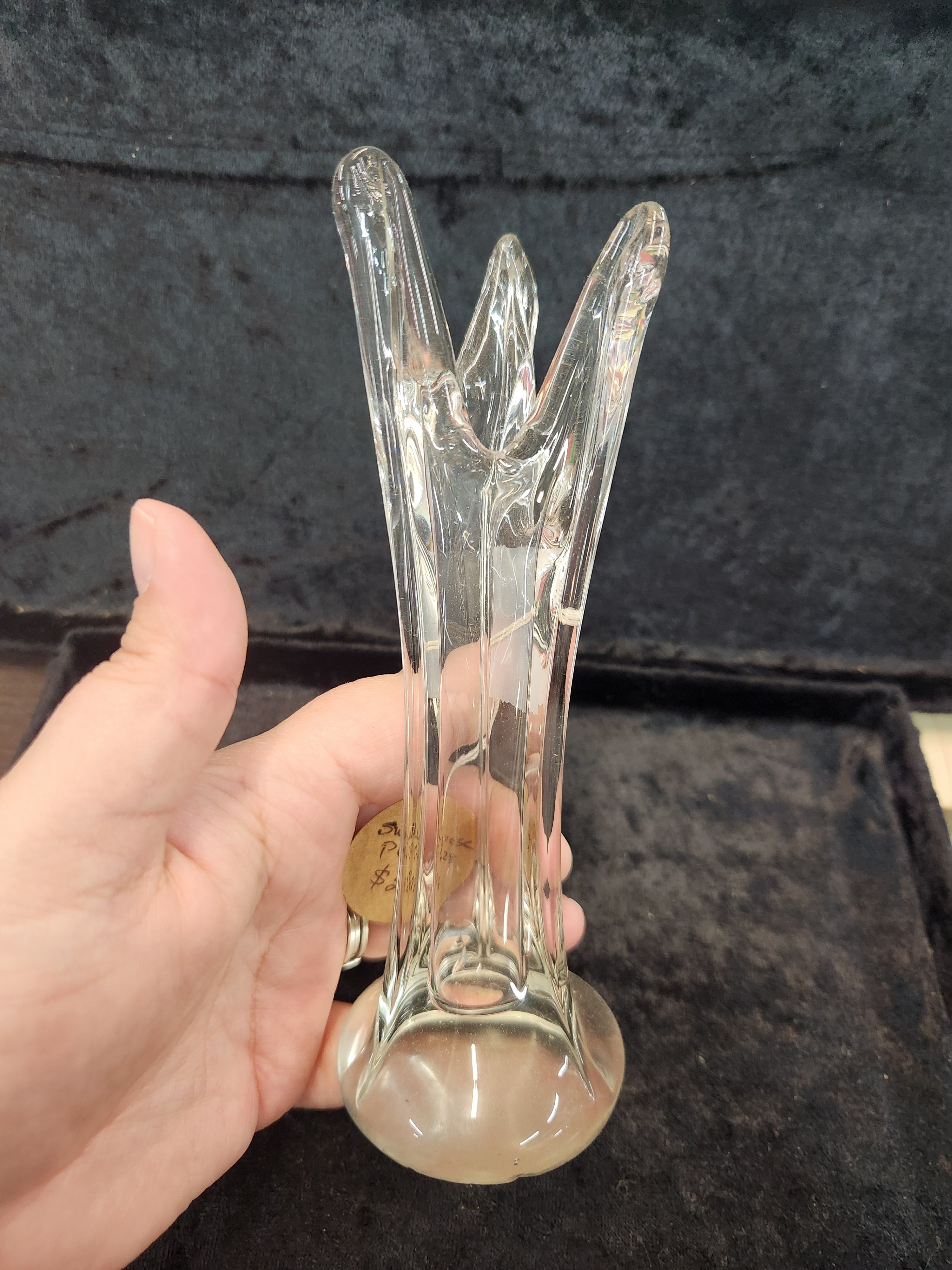 Vintage Hand-cut Tulip Style Bud Vase