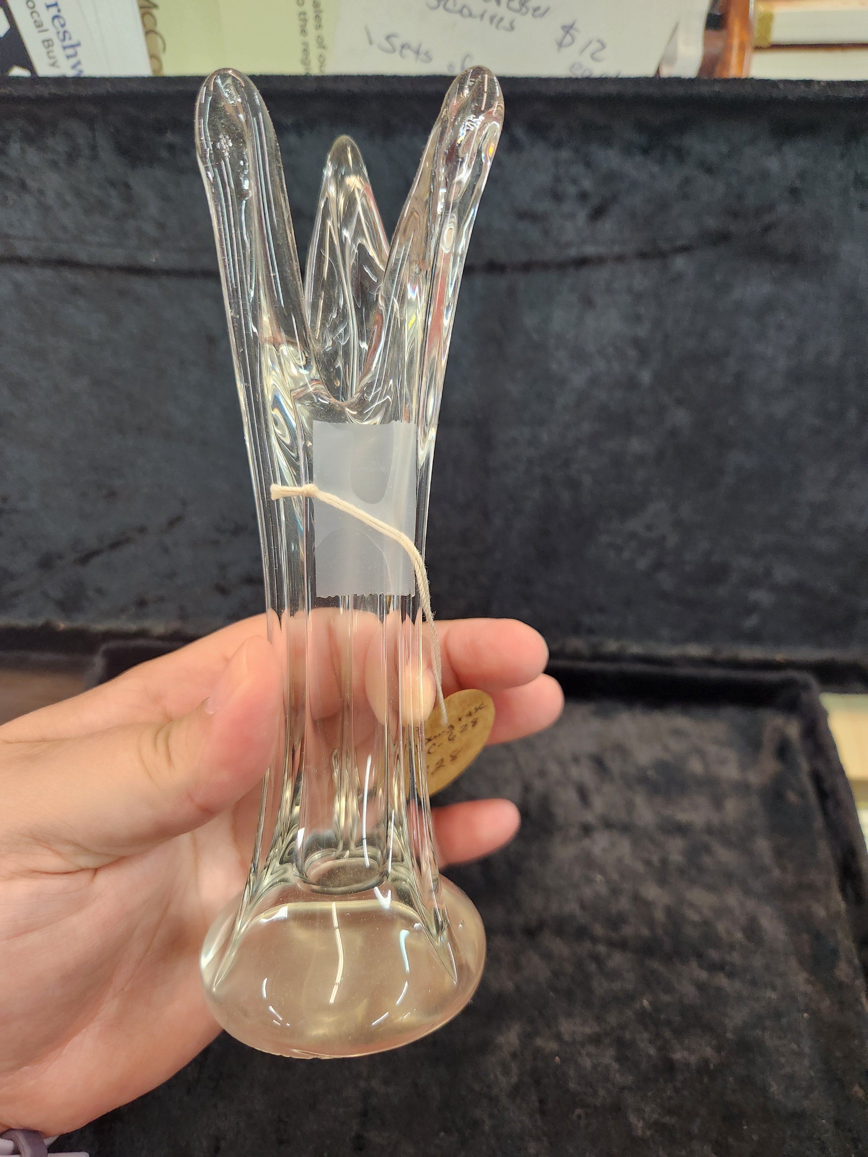 Vintage Hand-cut Tulip Style Bud Vase