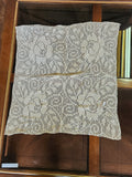 Vintage Hand-Crocheted Ecru Filet Crochet Piece