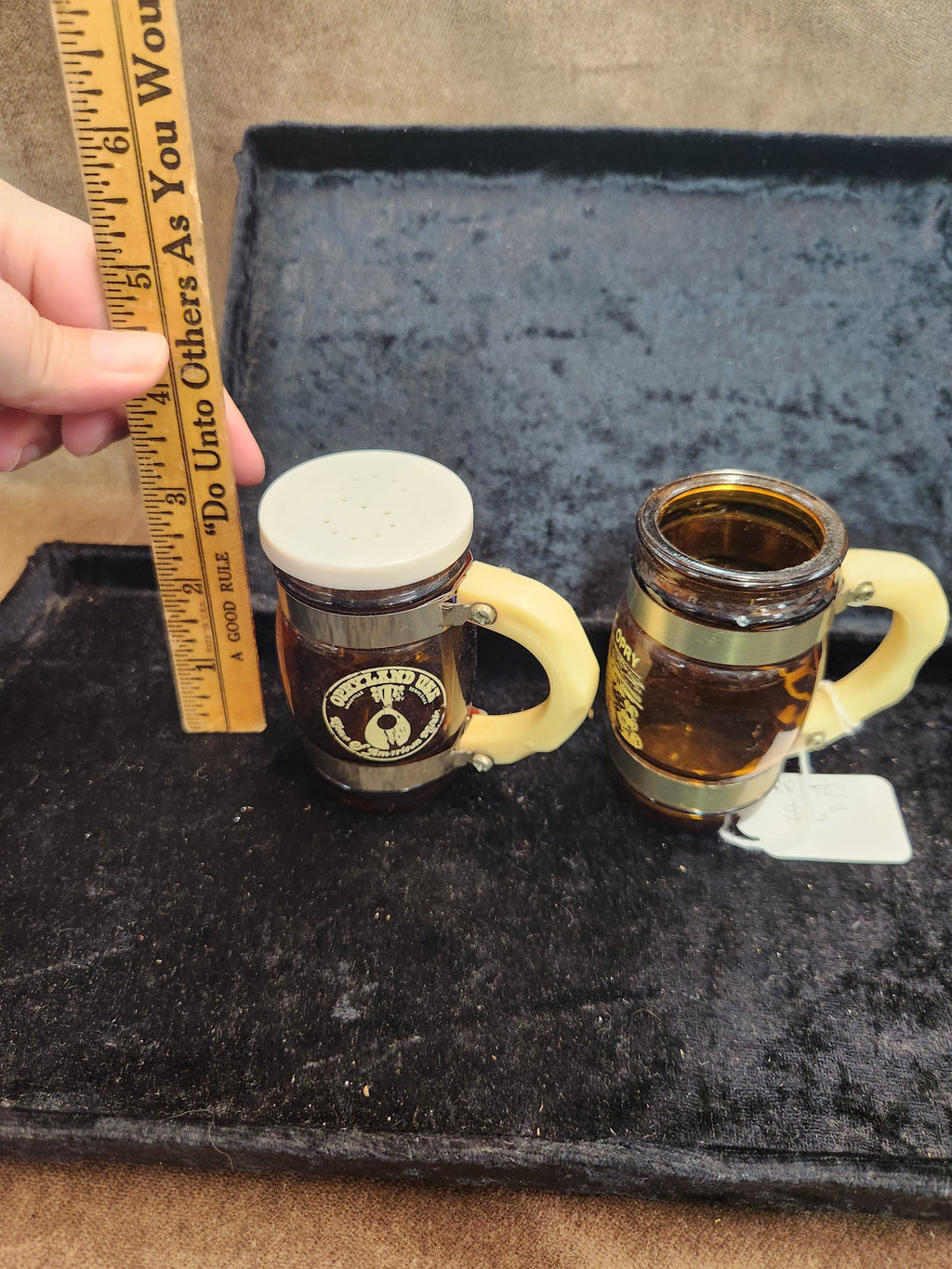 Vintage Siesta Ware Barrel Mugs S&P Shakers