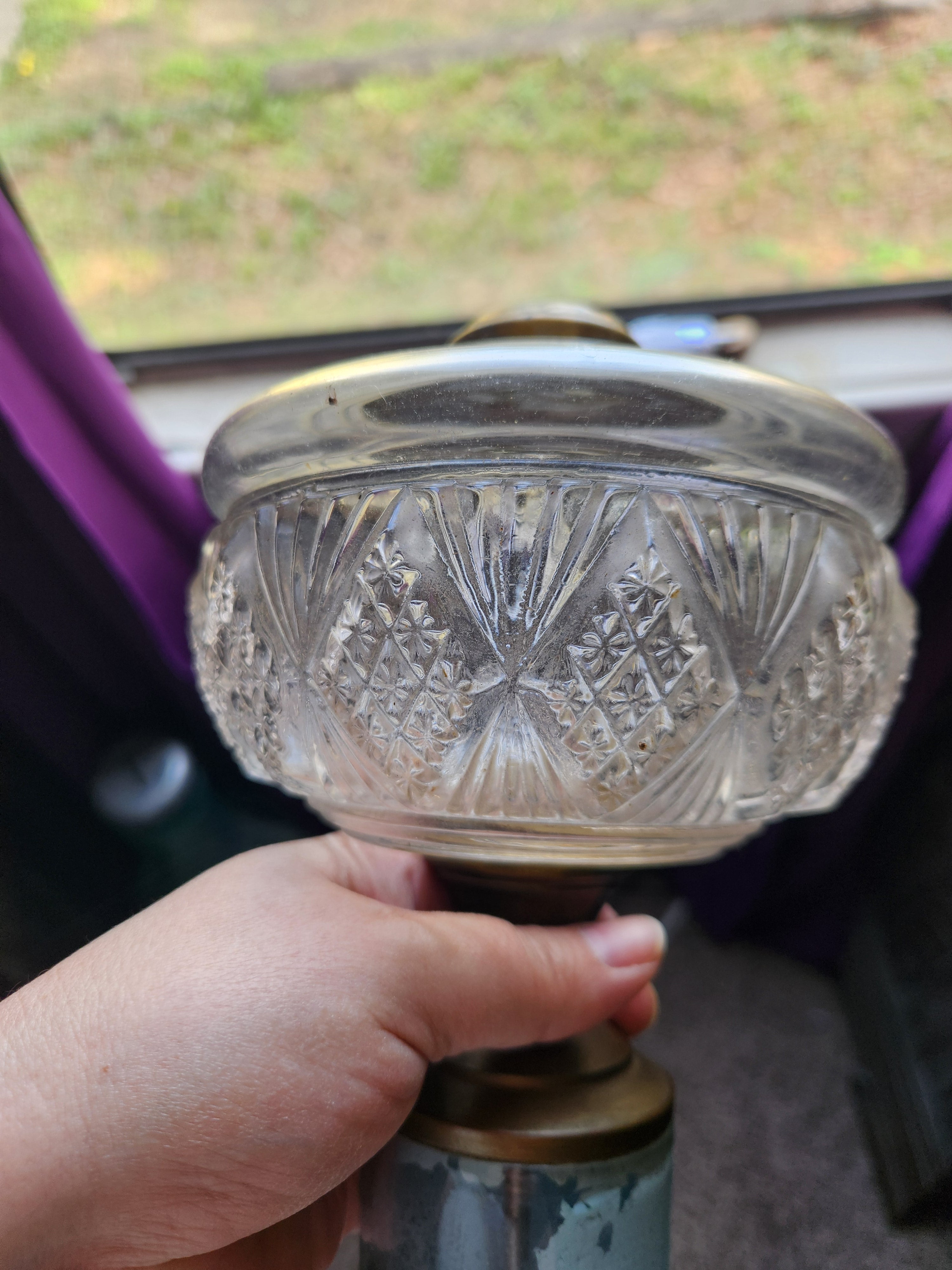 Antique Victorian-Era Kerosene Lamp