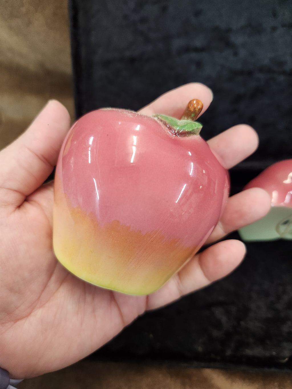 Vintage Ceramic Split-Apple S&P Shakers
