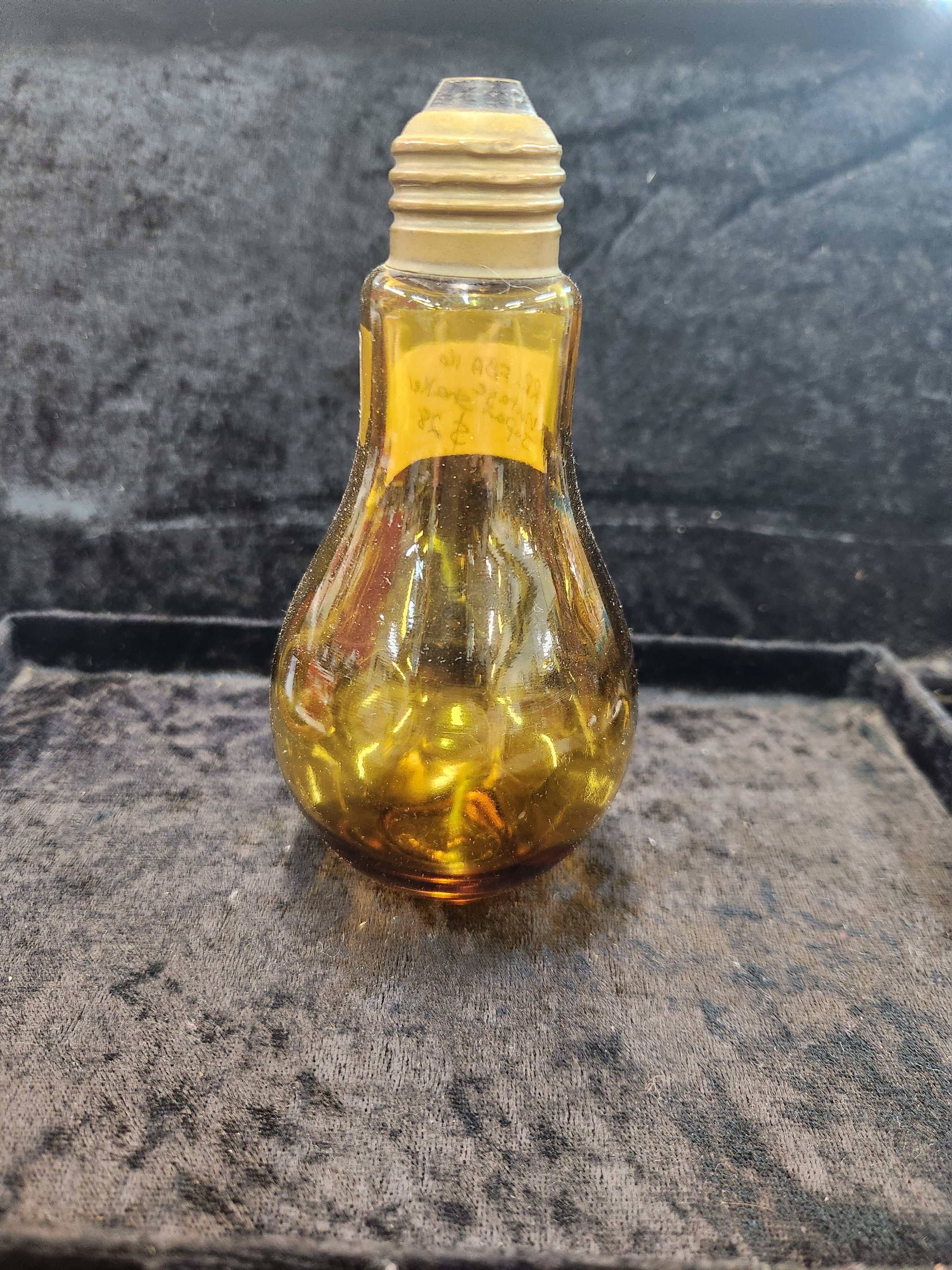 Vintage Japan Amber Glass Light Bulb Shaker