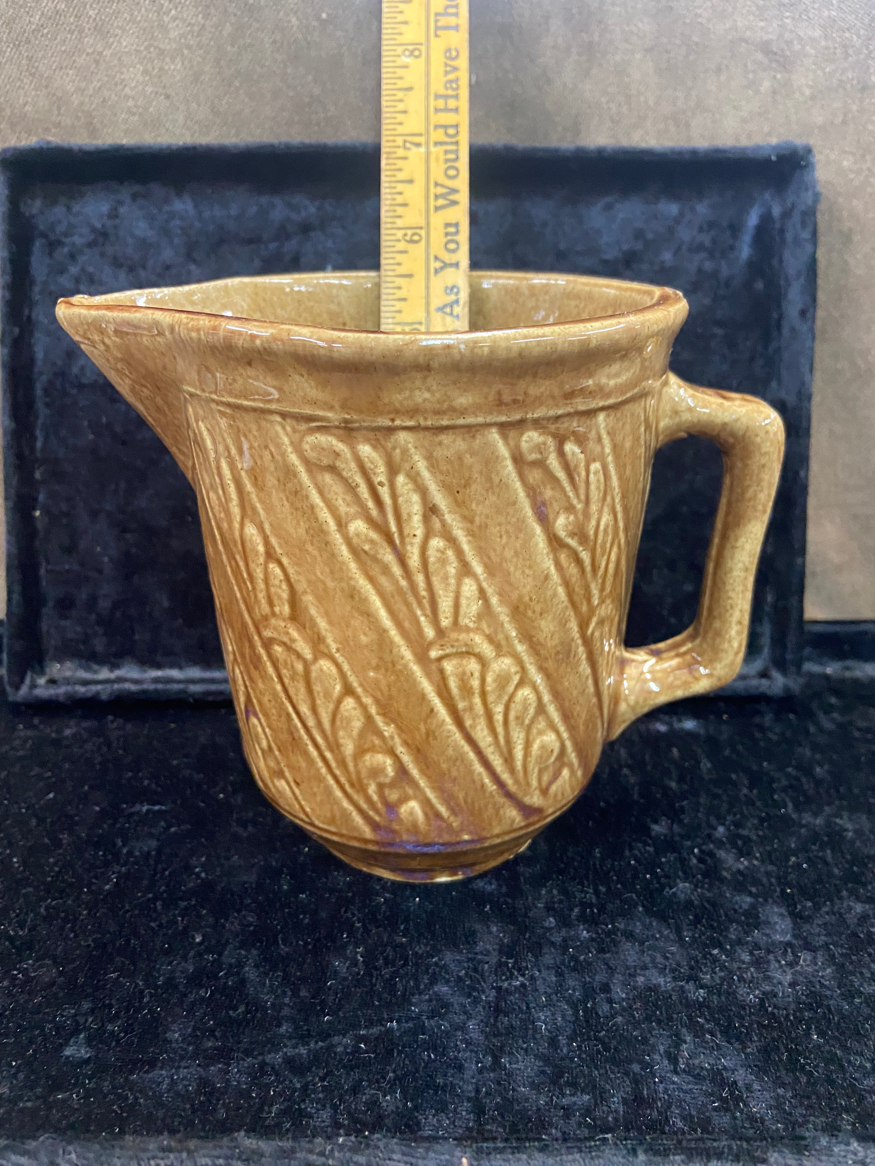 Vintage USA-Made Stoneware Milk Pitcher