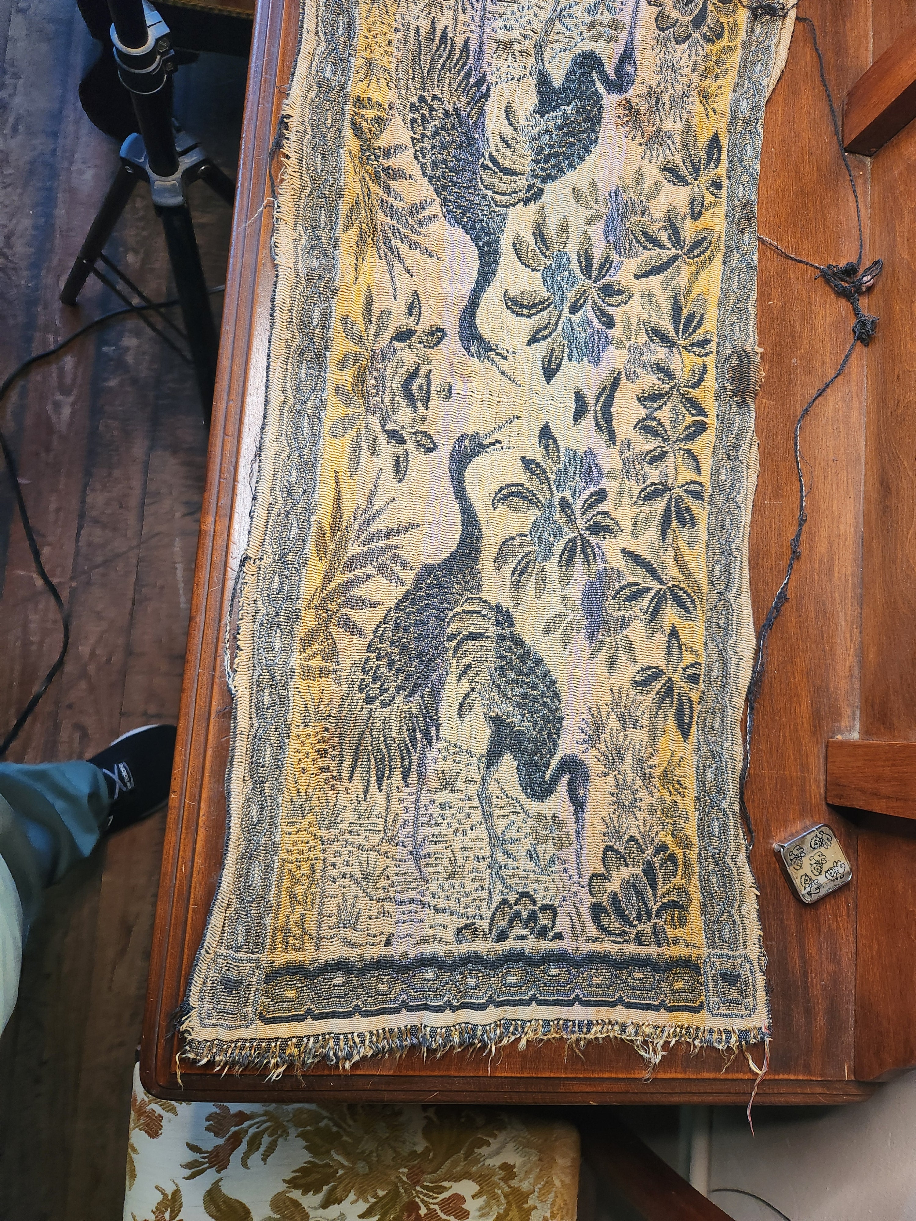 Vintage Japanese Crane Tapestry