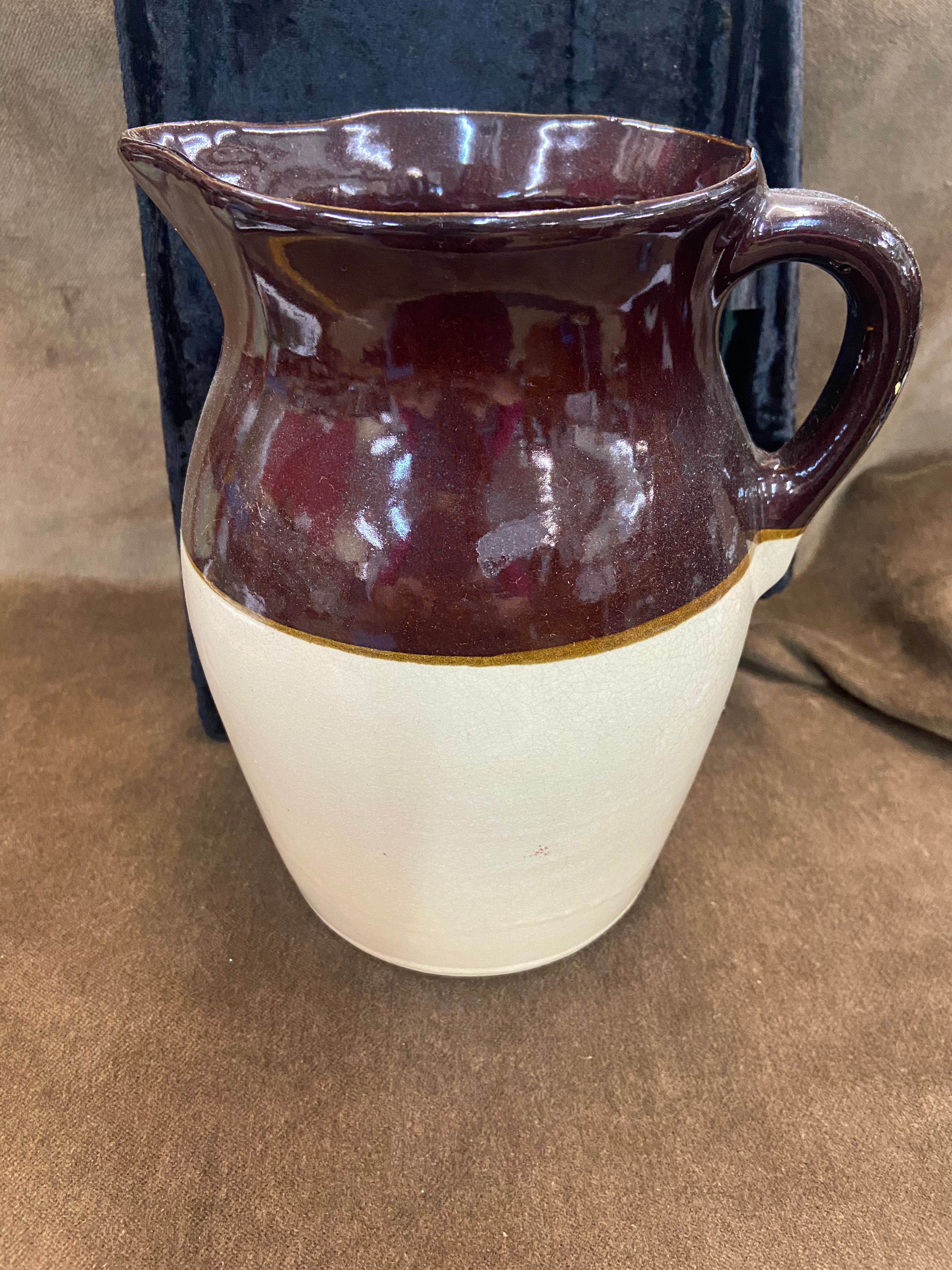 Vintage Unmarked Stoneware Pitcher