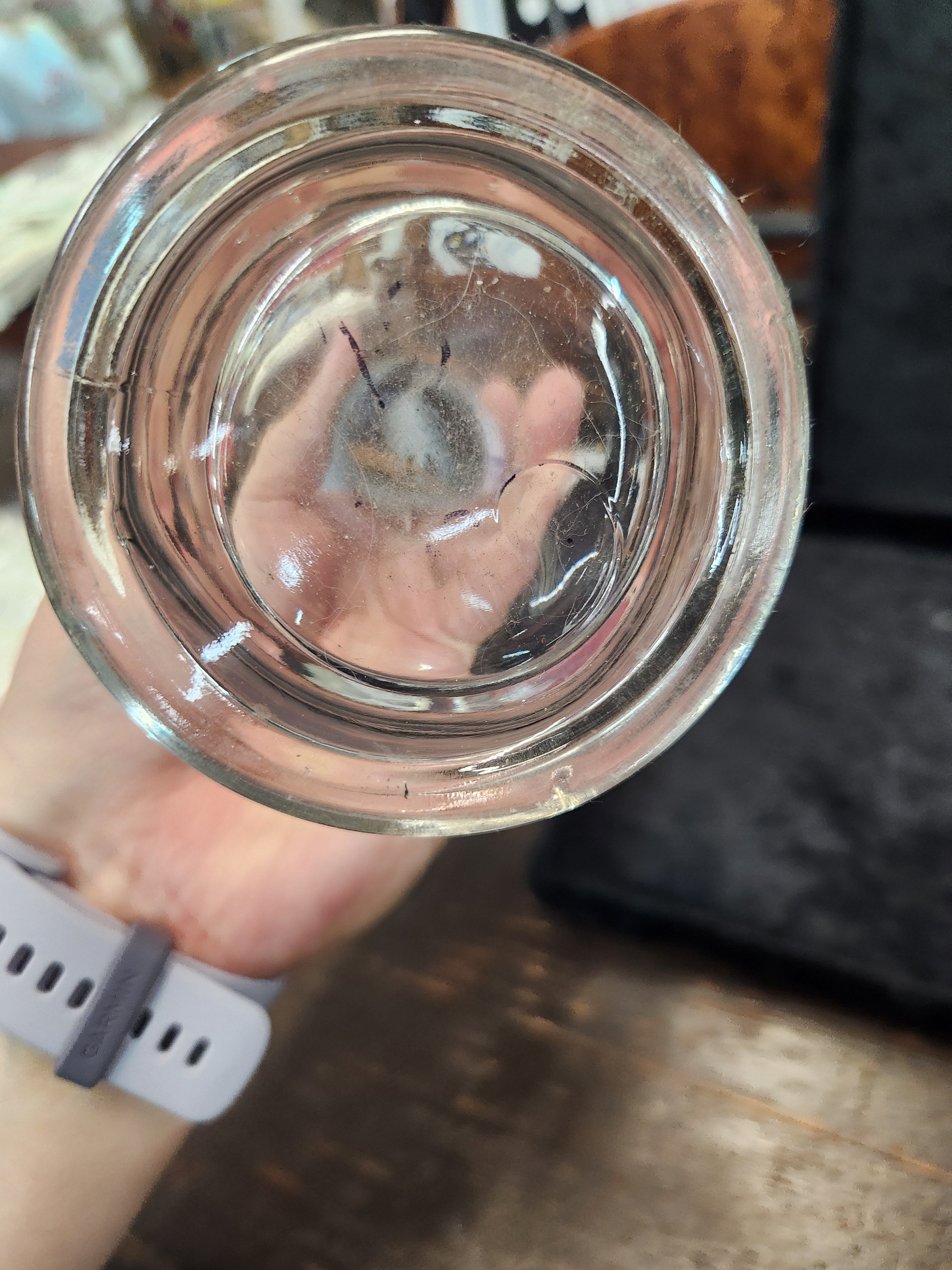 Vintage Clear Swing Glass Vase