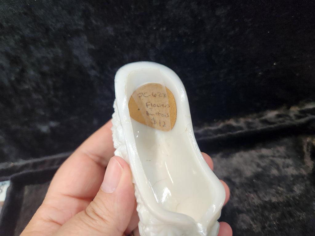 Vintage Fenton Milk Glass Shoe
