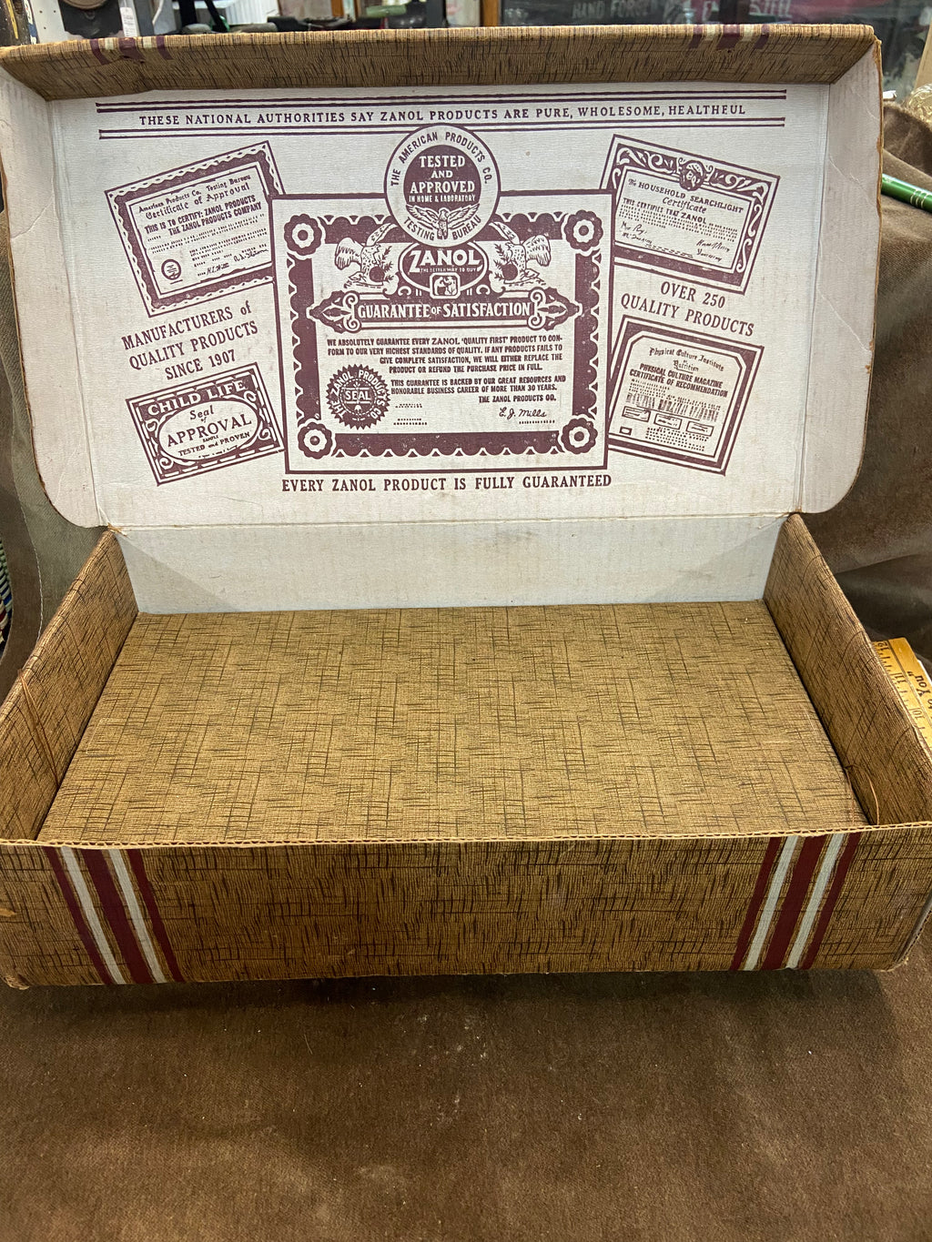 1920's Zanol Products Company Advertising Box