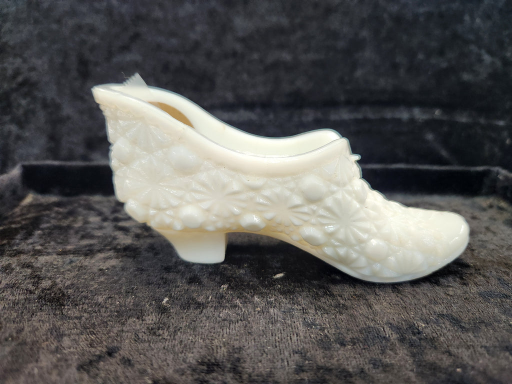 Vintage Fenton Milk Glass Shoe