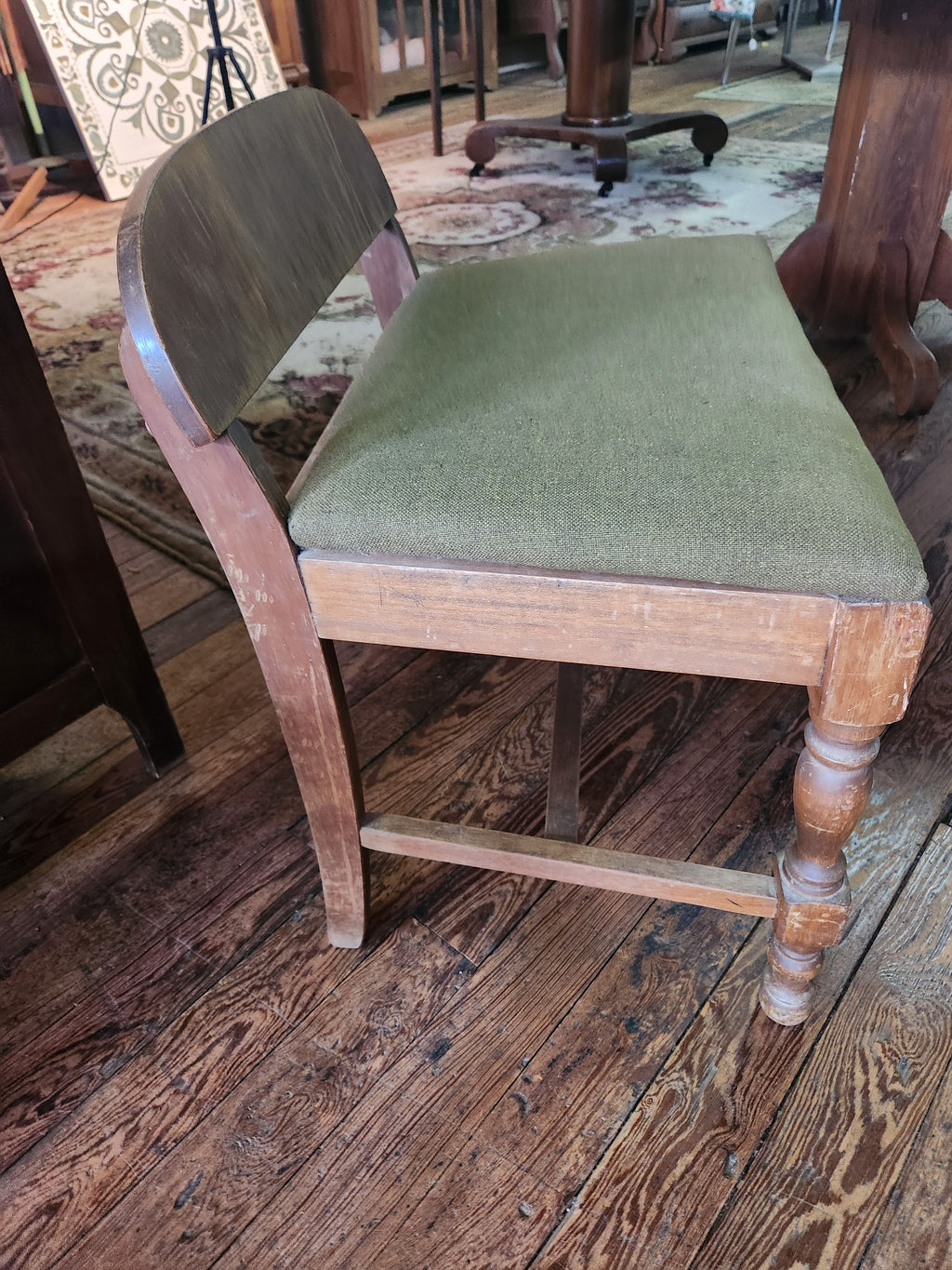 Vintage Mid-Century Wooden Sewing Chair