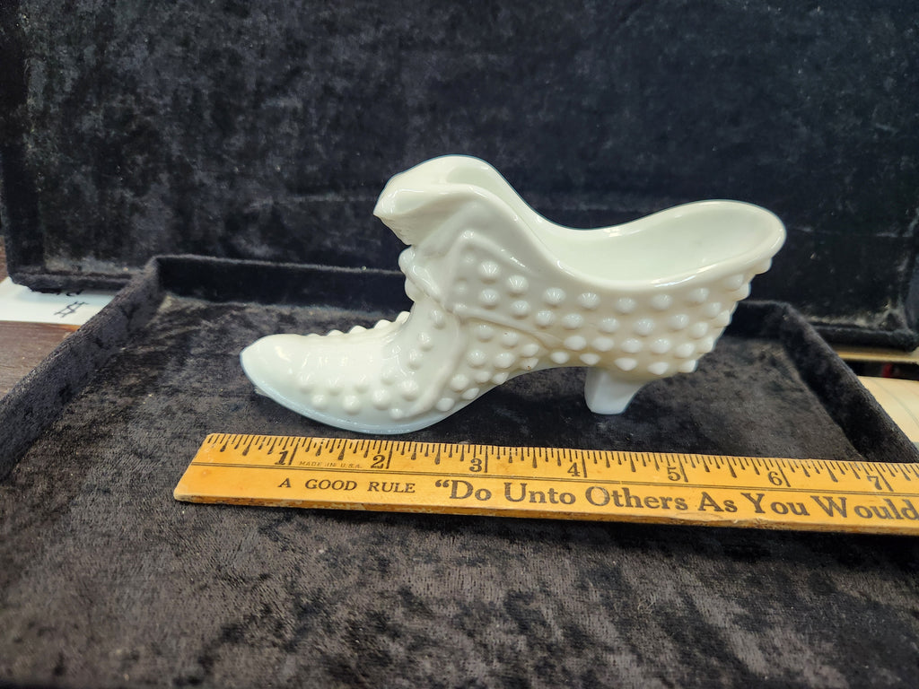 Vintage Fenton Milk Glass Shoe