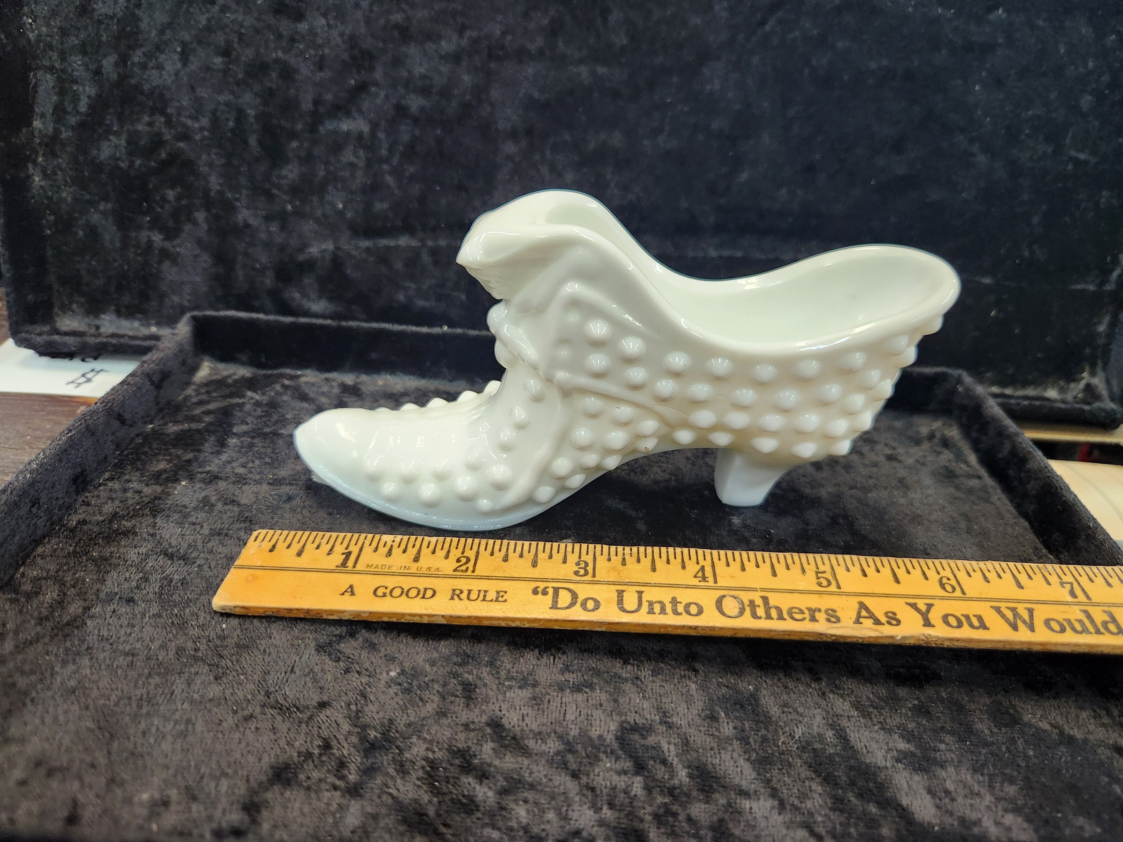 Vintage Fenton Milk Glass Shoe