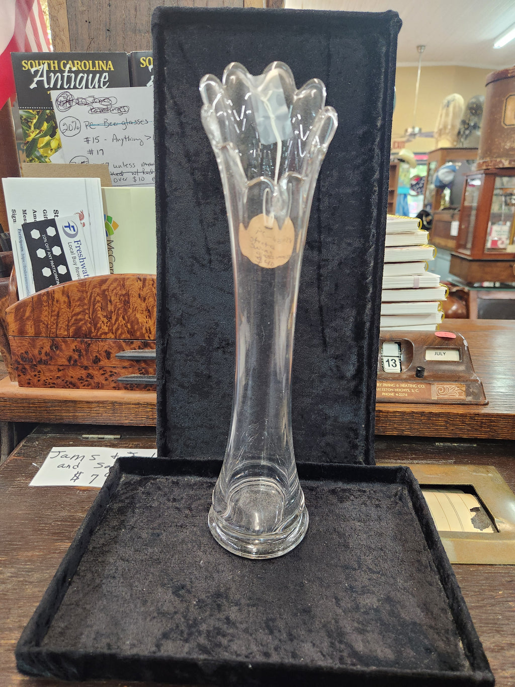 Vintage Clear Swing Glass Vase