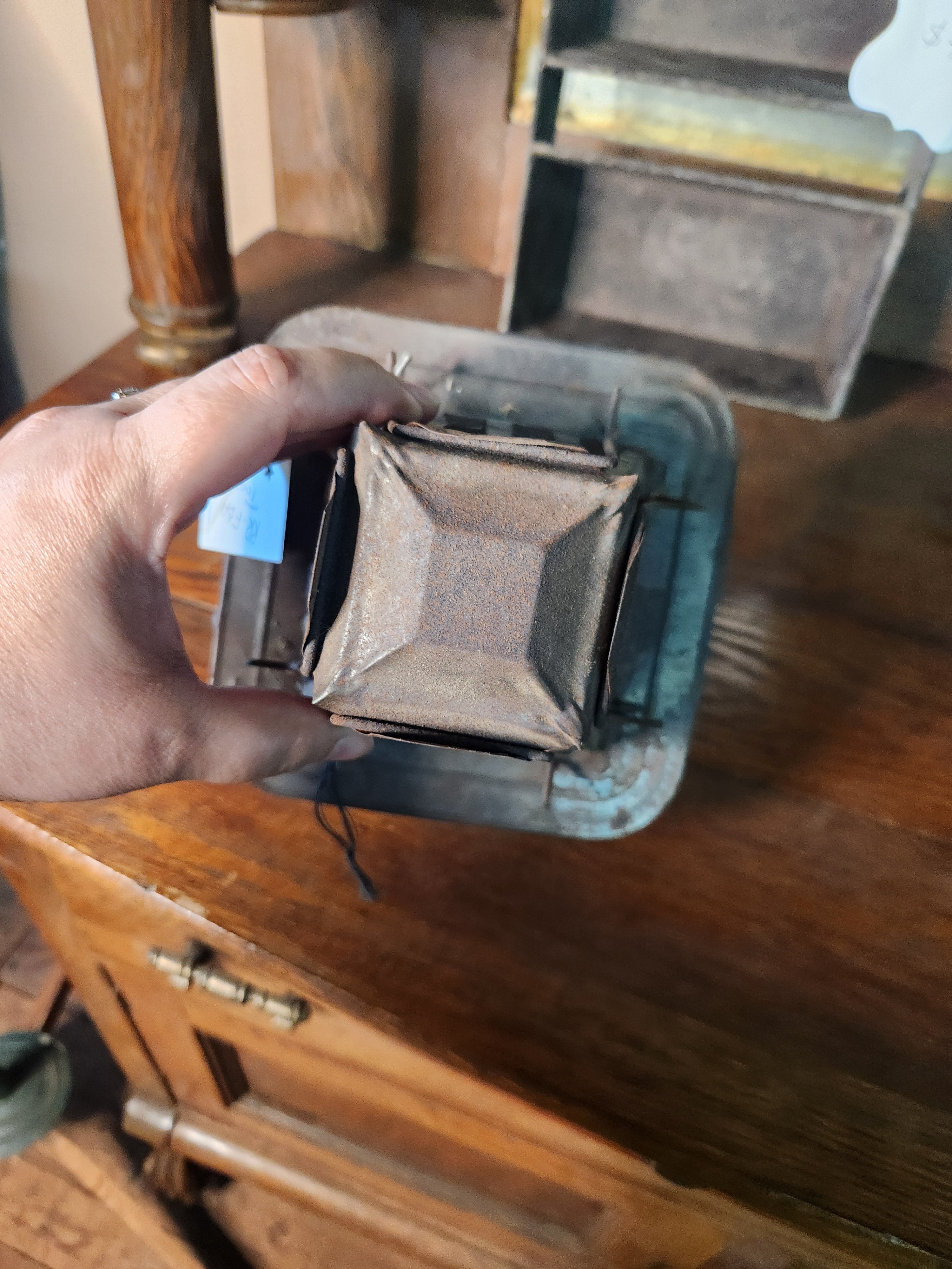 Antique Pyramid-Shaped Stovetop Toaster