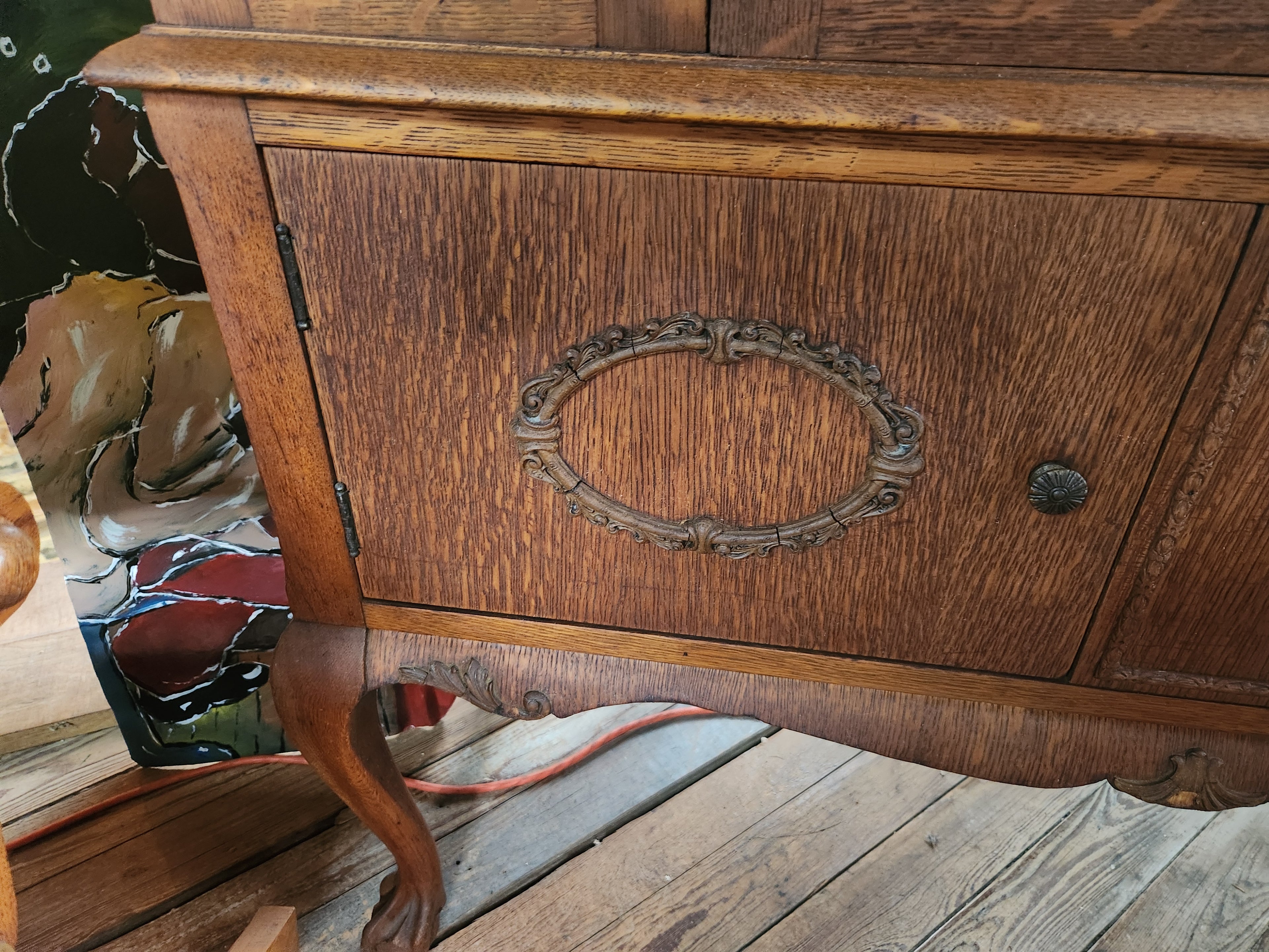 Antique Oak China Closet