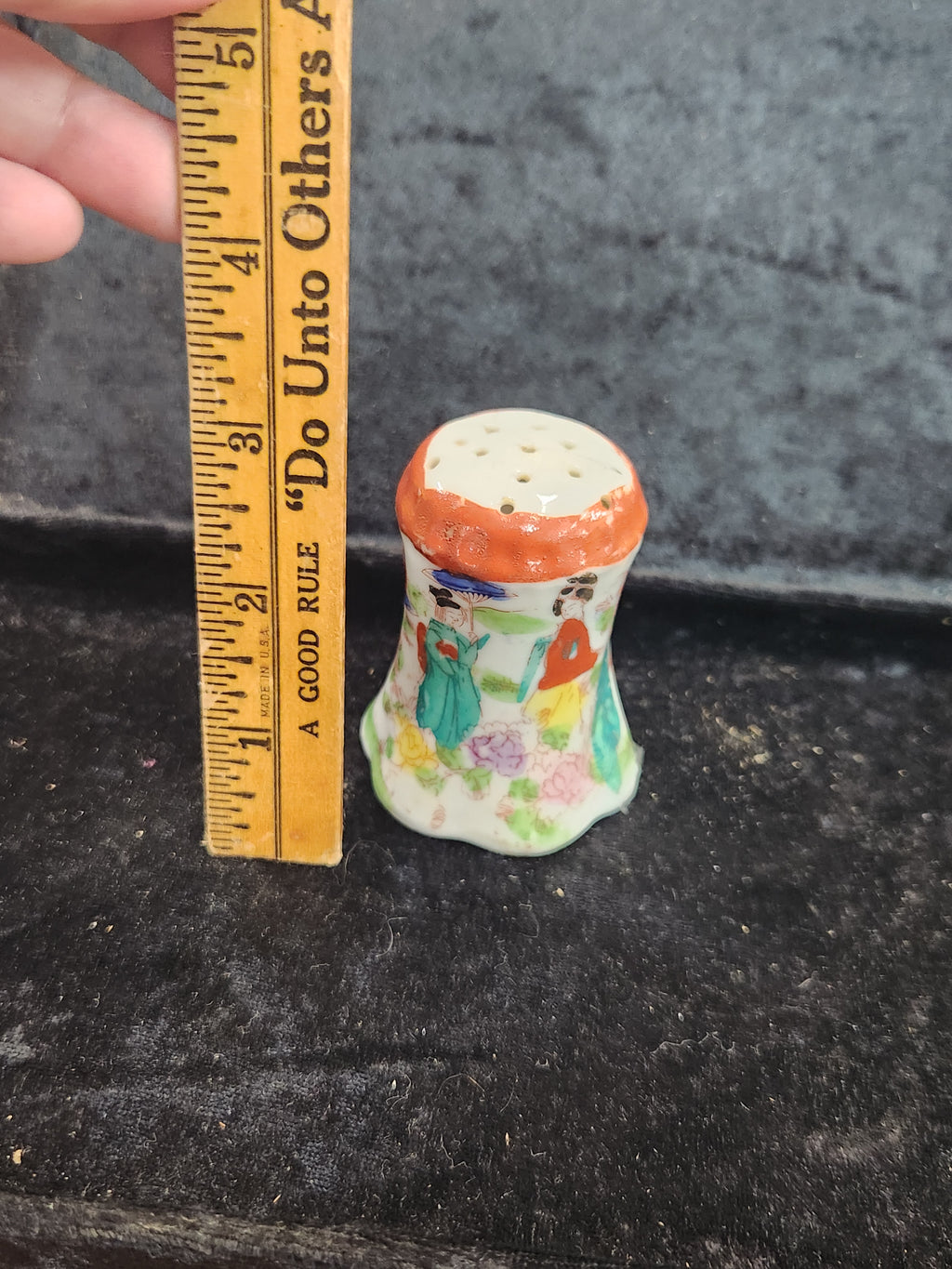 Vintage Hand-Painted Japanese Geishaware Porcelain Shaker