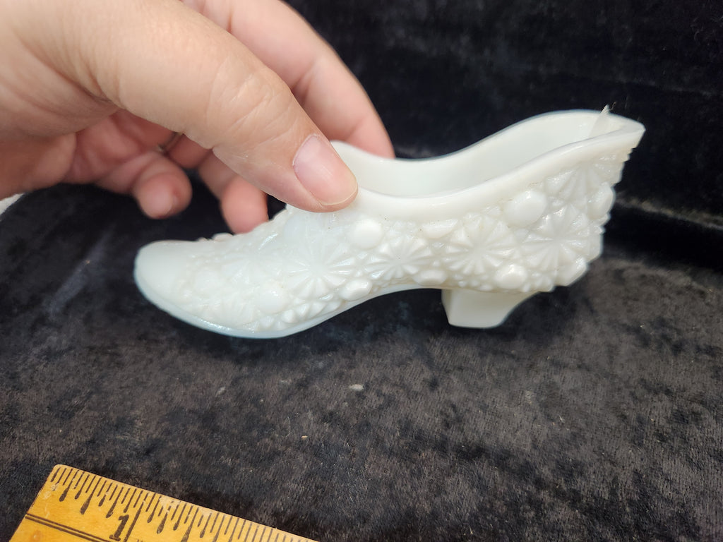 Vintage Fenton Milk Glass Shoe