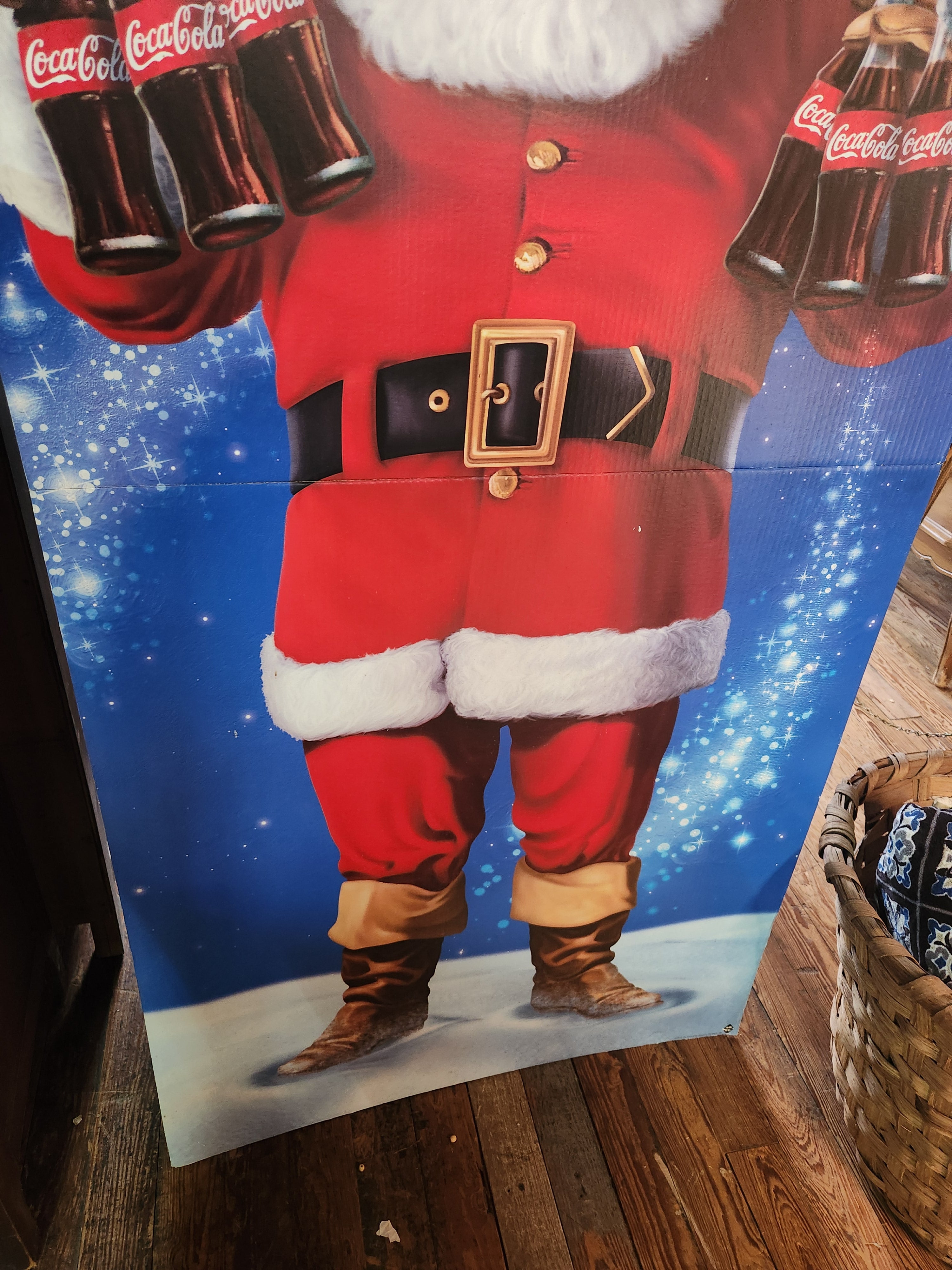 Vintage Cardboard Cutout Coca-Cola Santa Claus 2012
