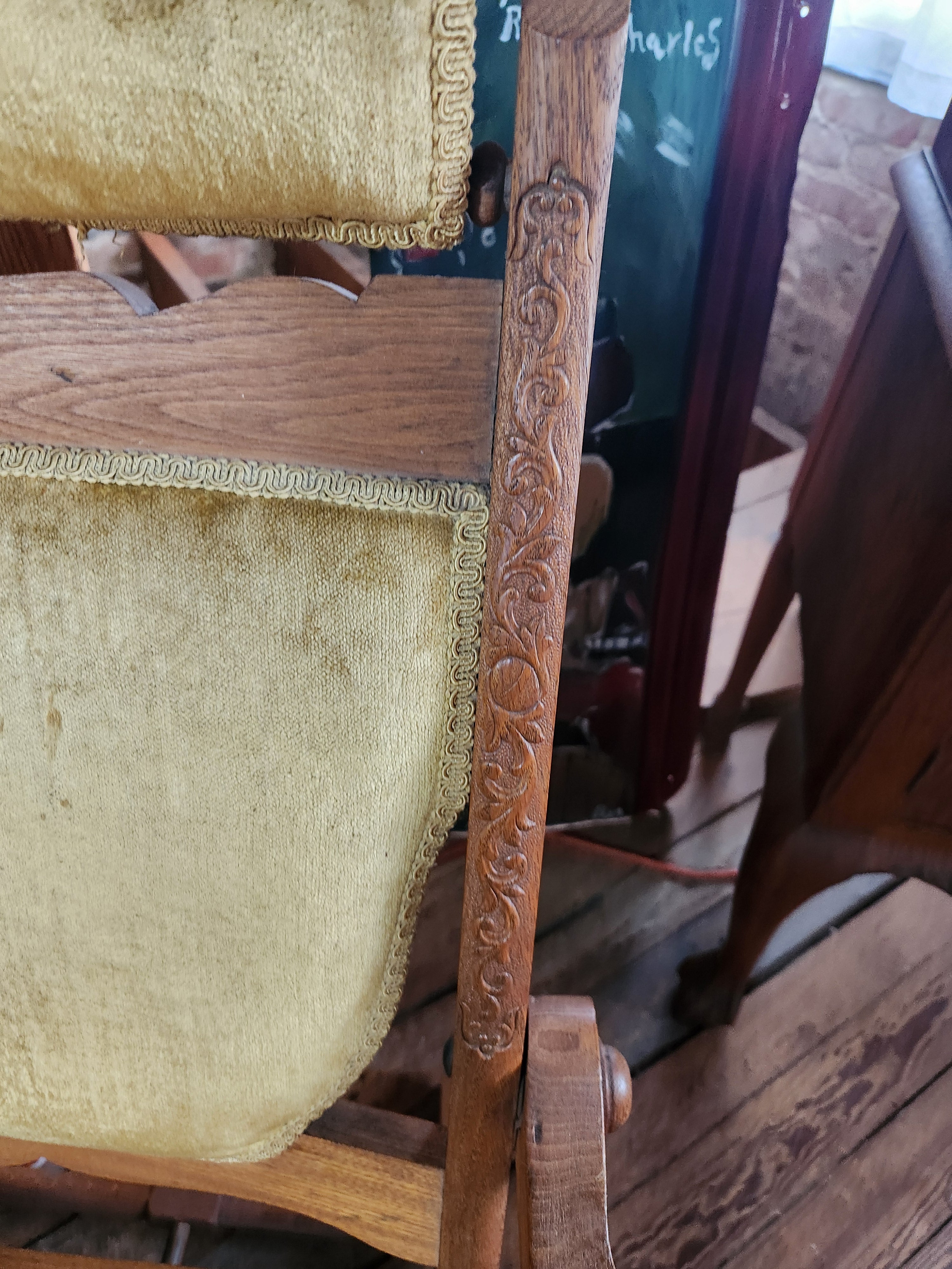 Victorian Platform Rocker with Adjustable Headrest & Footrest 1880's