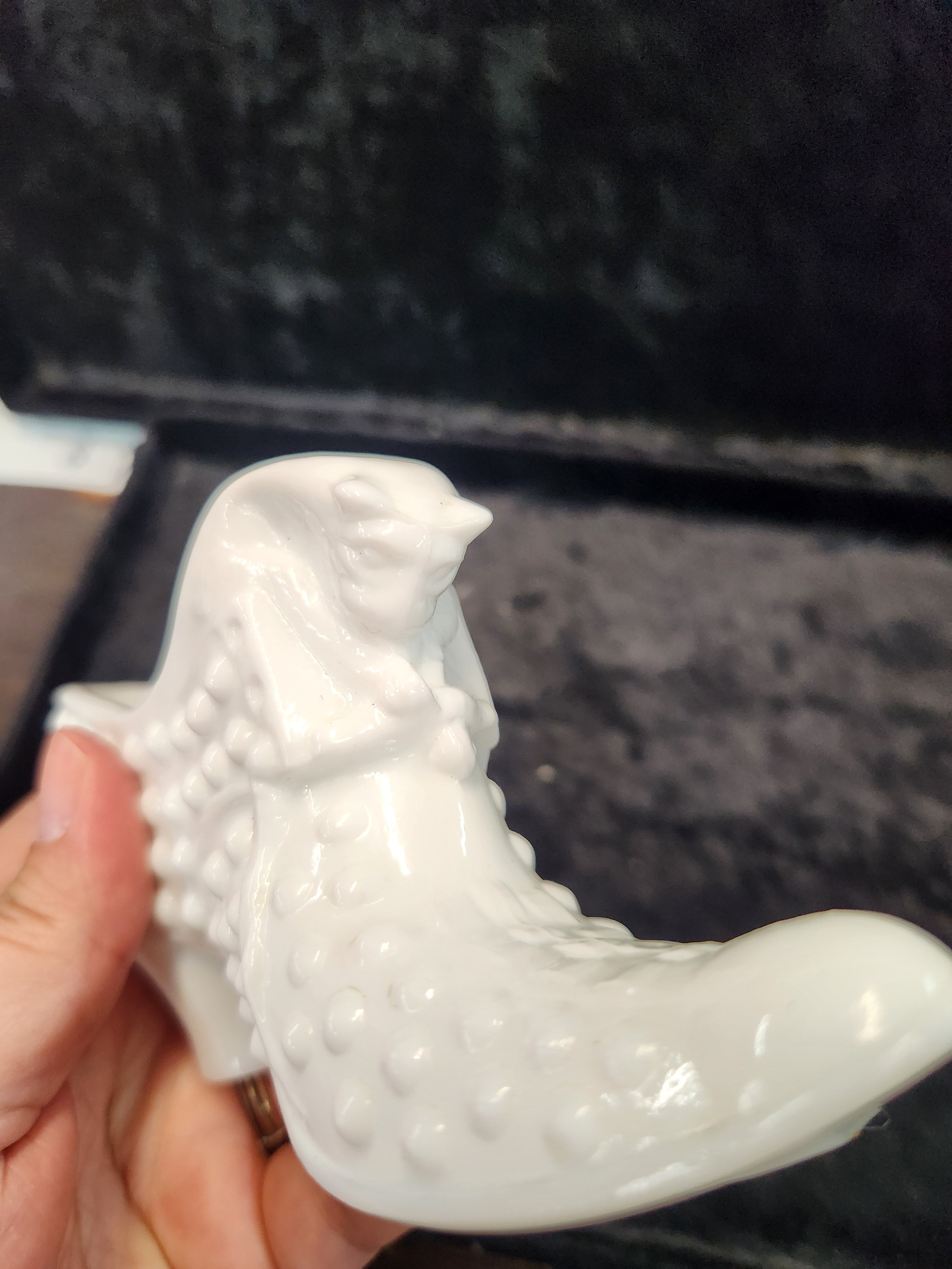 Vintage Fenton Milk Glass Shoe