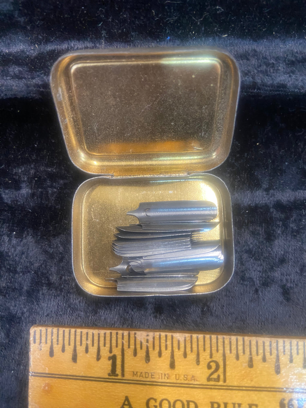 Vintage Miller Bros. U.S. Steel Pens Tin Adverstising