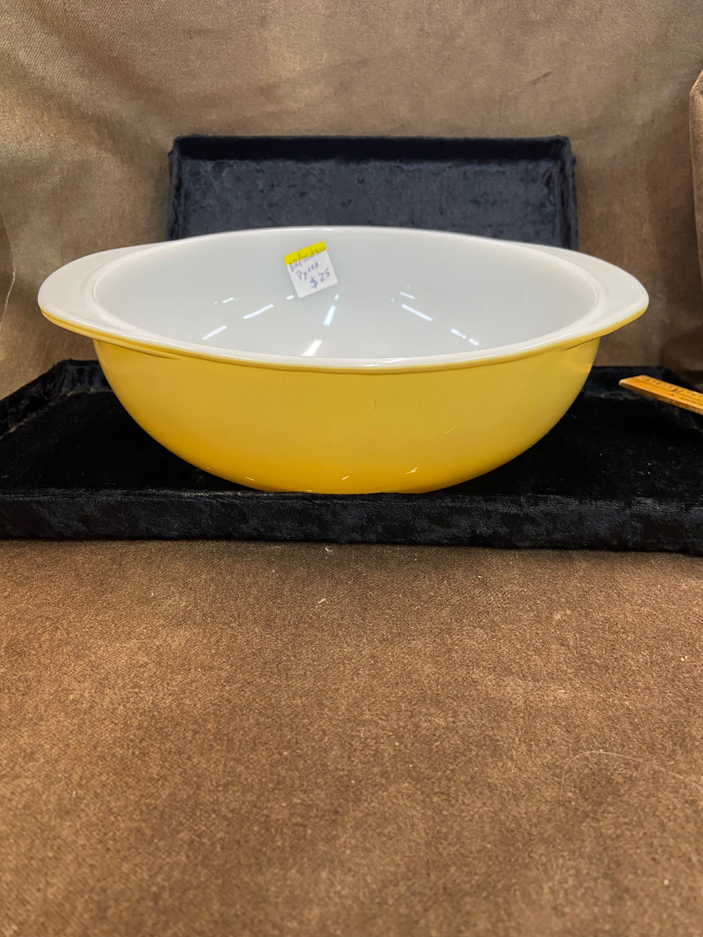 Vintage Pyrex Mustard Yellow Casserole Dish