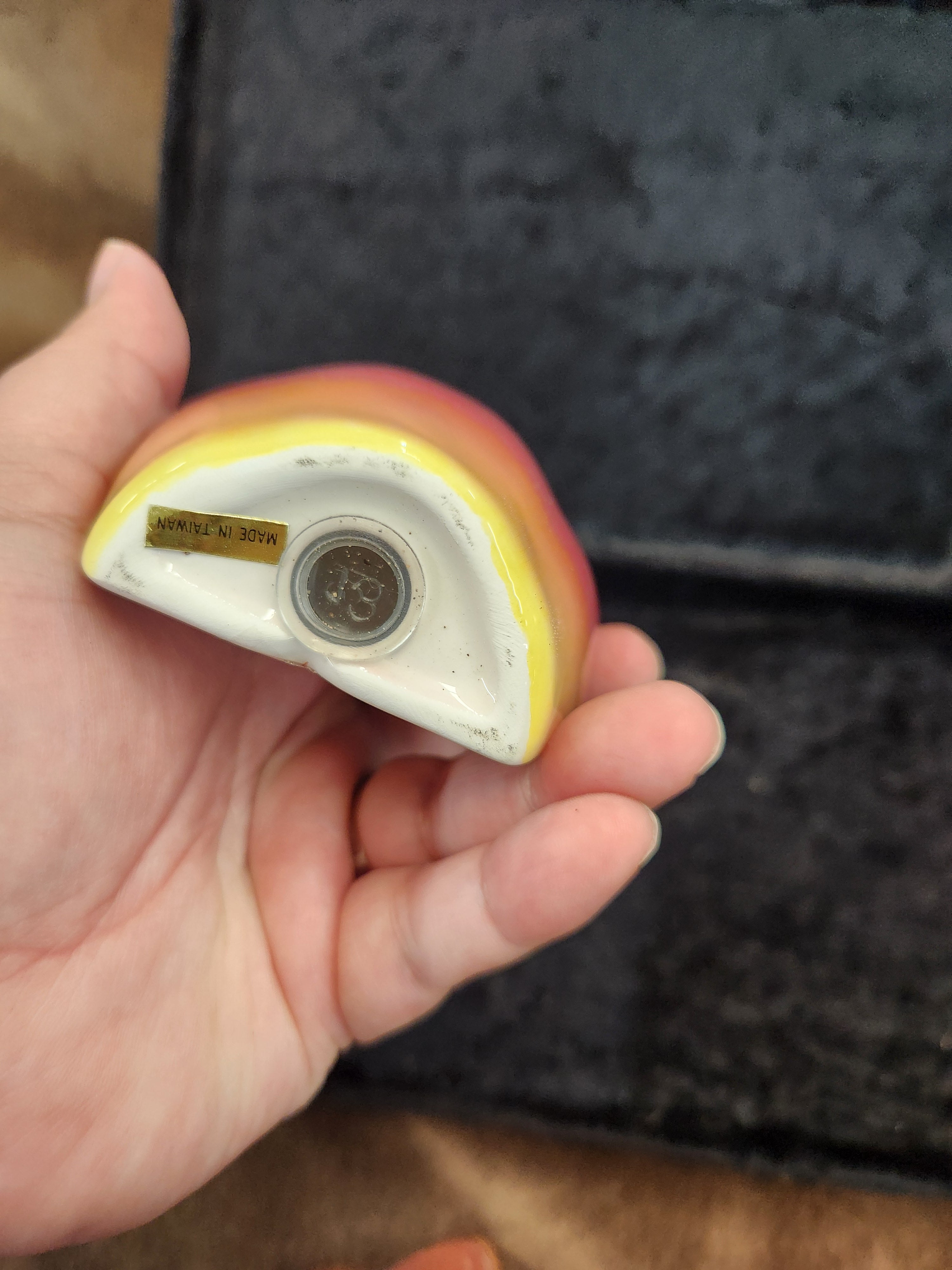 Vintage Ceramic Split-Apple S&P Shakers