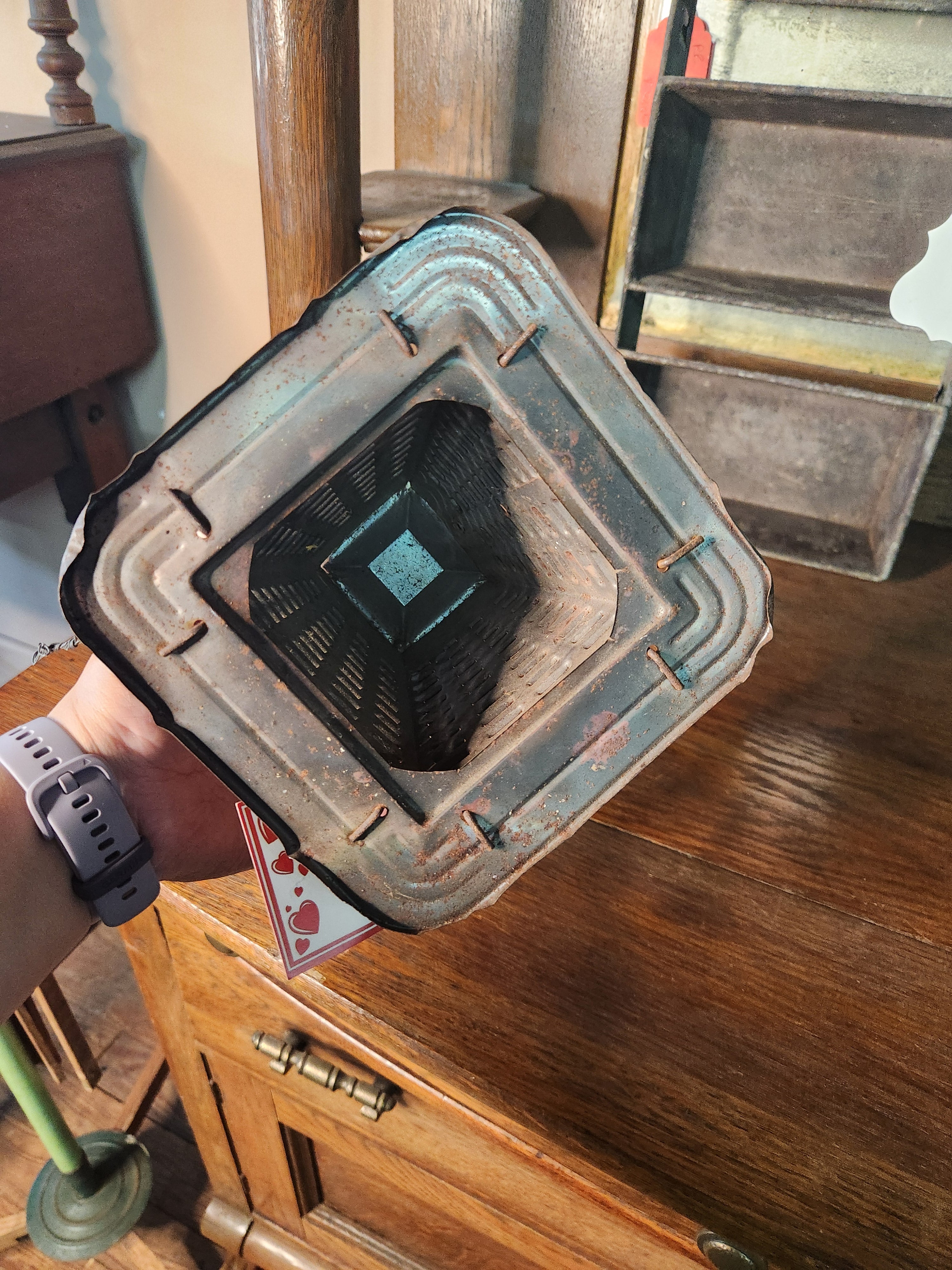Antique Pyramid-Shaped Stovetop Toaster