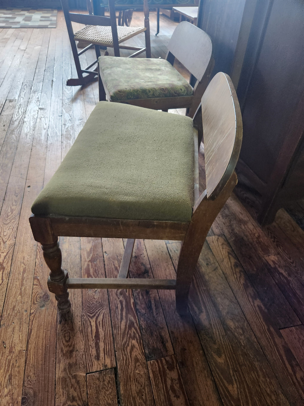 Vintage Mid-Century Wooden Sewing Chair