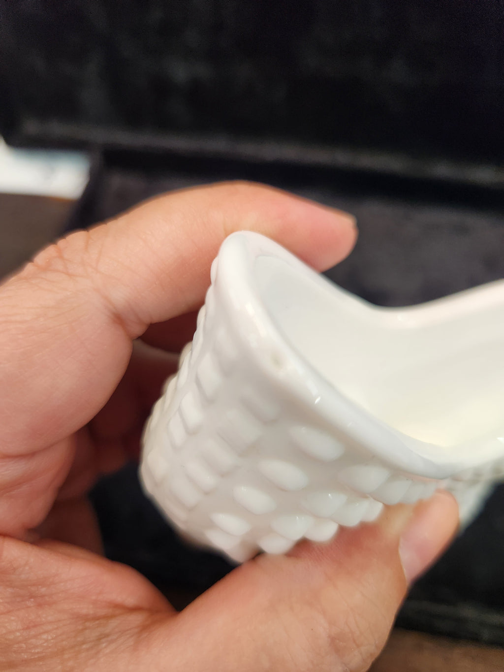 Vintage Fenton Milk Glass Shoe