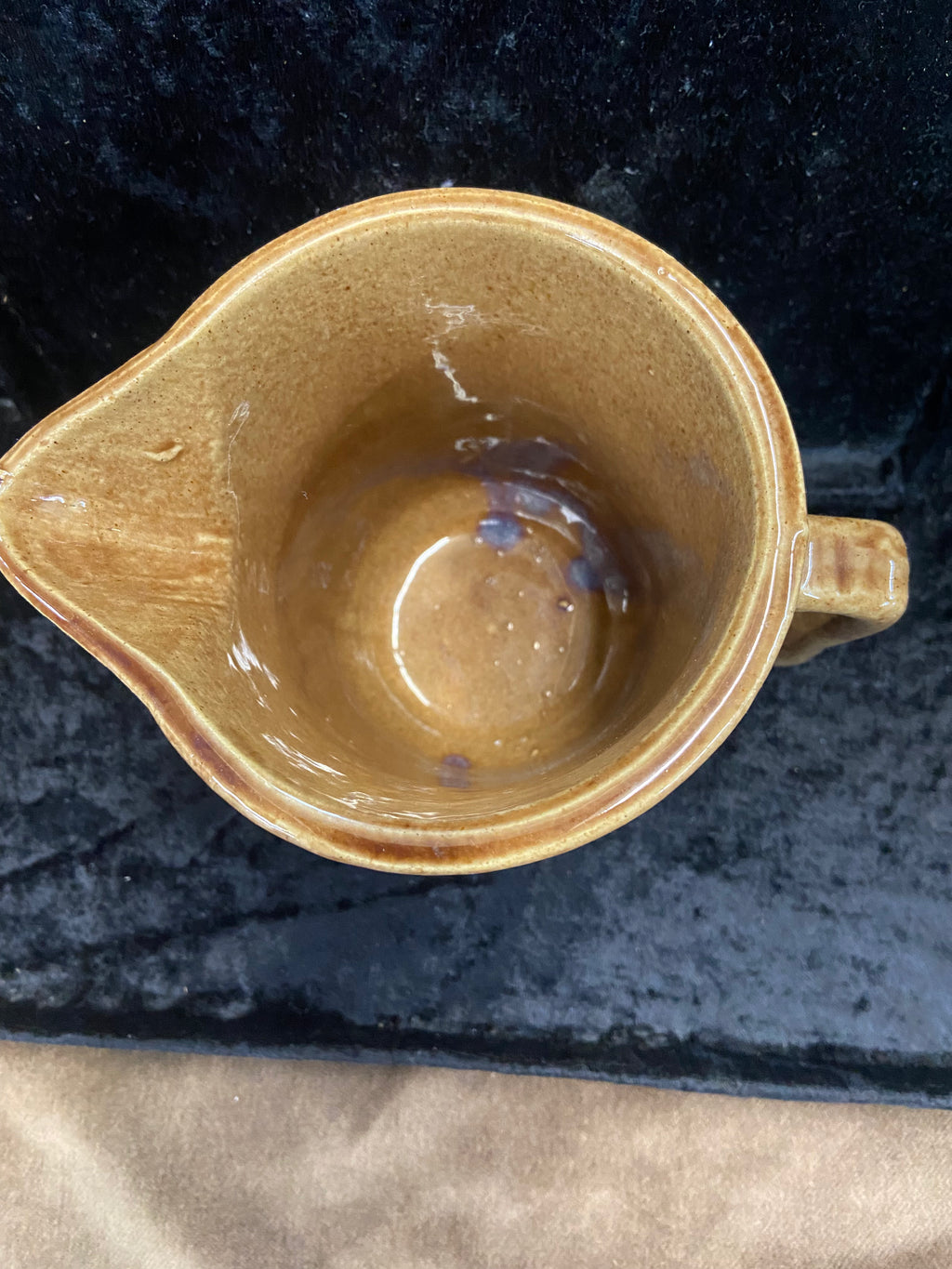 Vintage USA-Made Stoneware Milk Pitcher