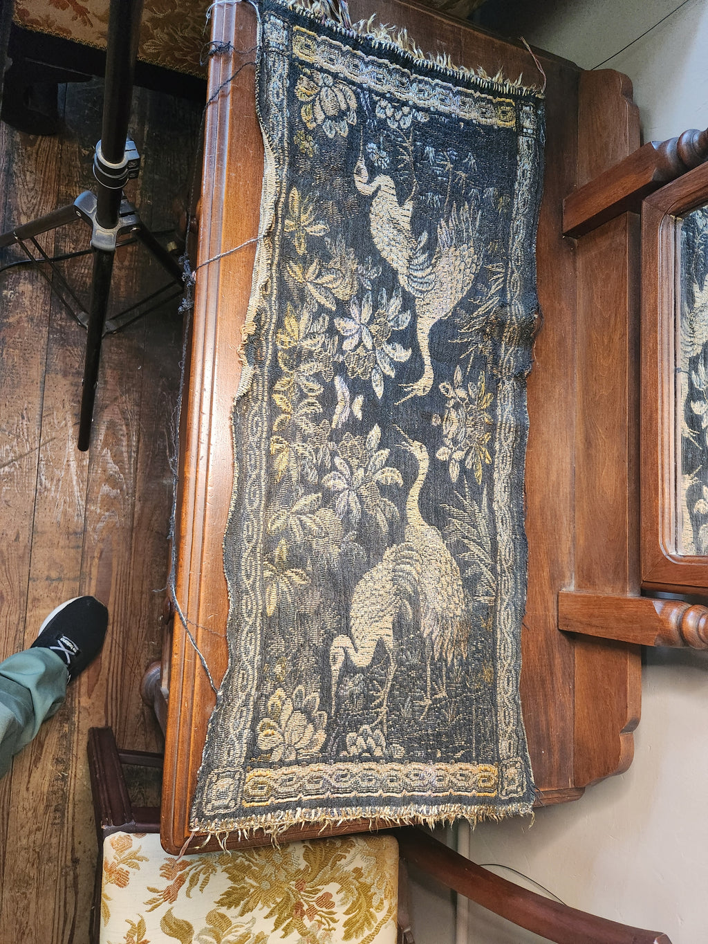 Vintage Japanese Crane Tapestry