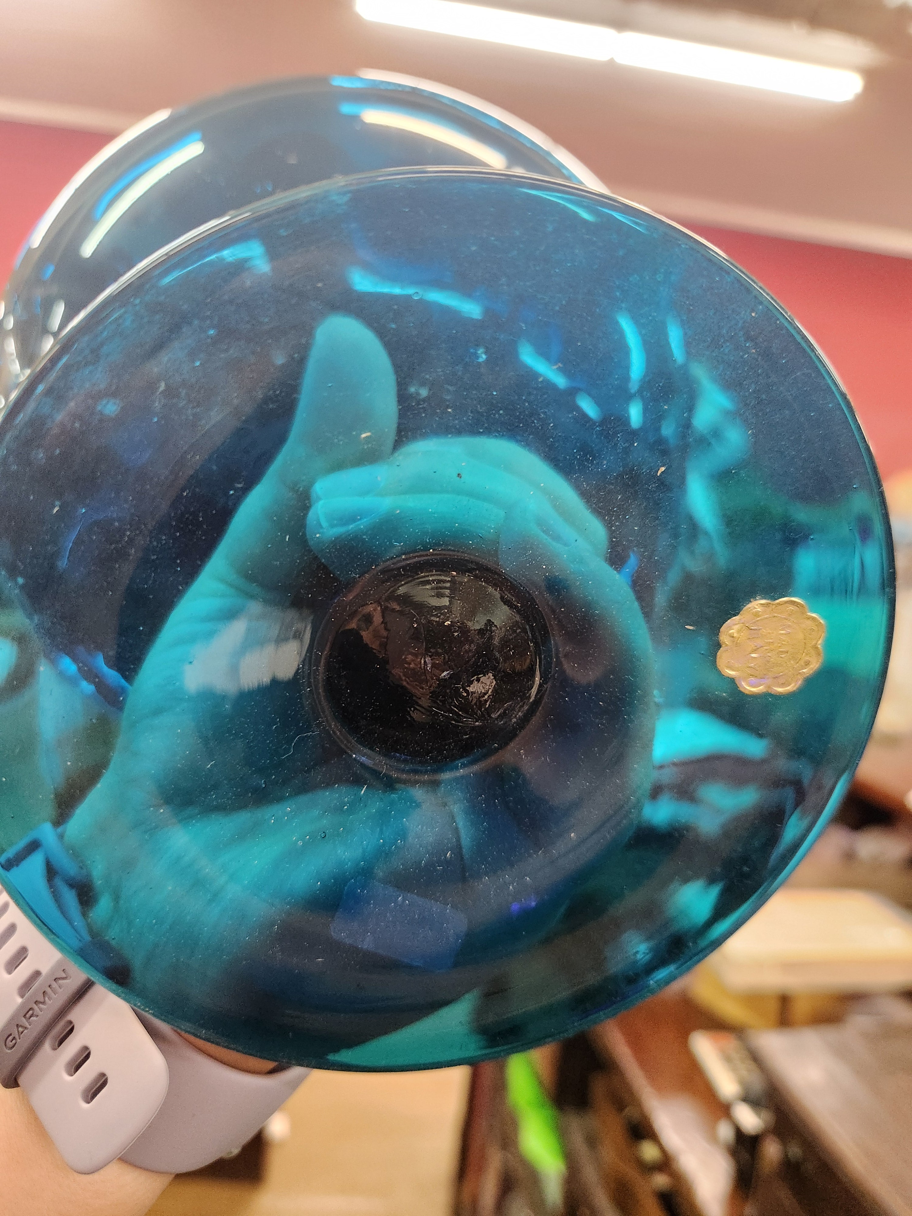 Vintage Large Empoli Italian Art Glass Brandy Snifter Vase
