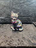 Vintage Fenton Carnival Glass Cat Figurine