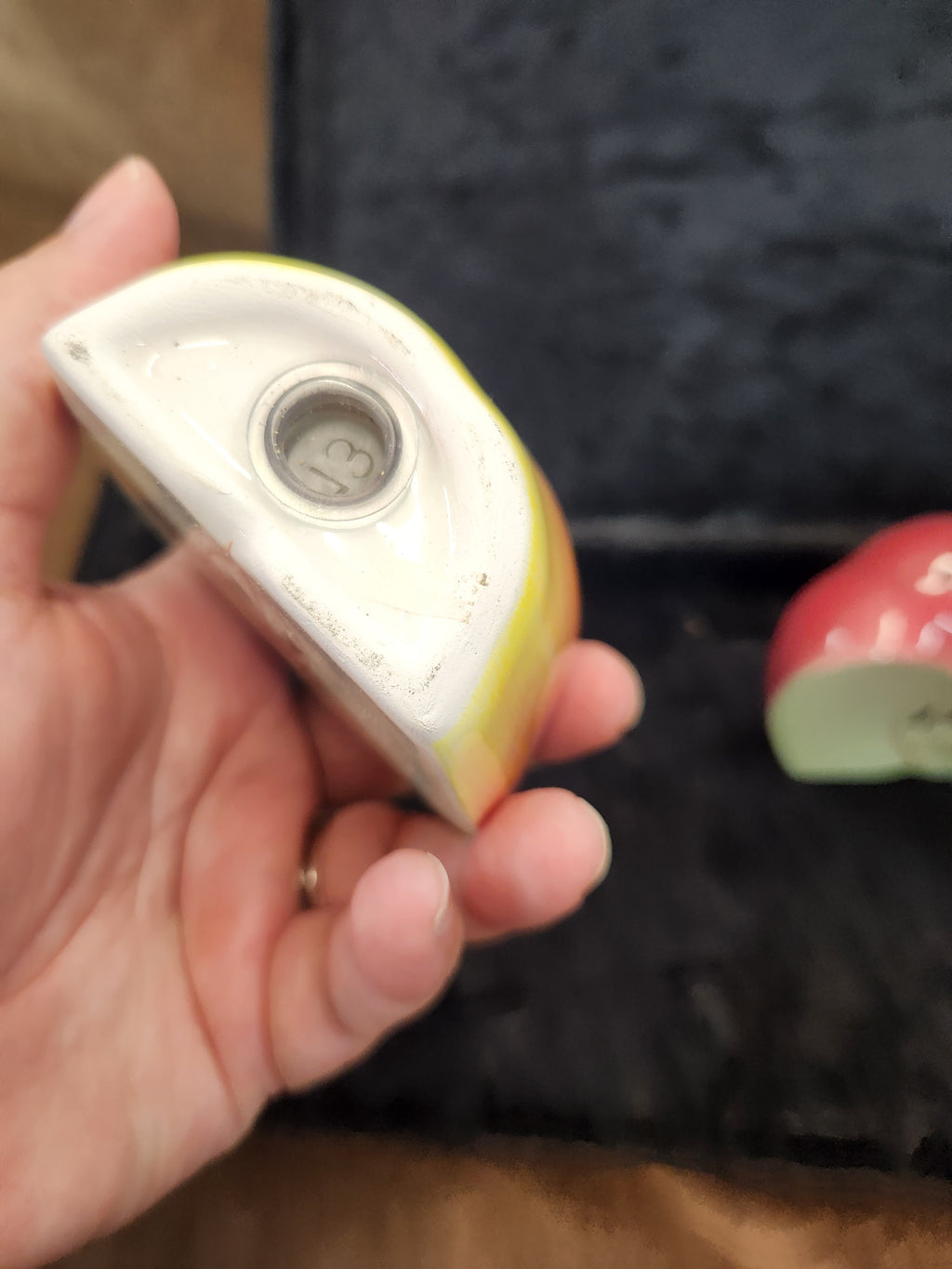 Vintage Ceramic Split-Apple S&P Shakers