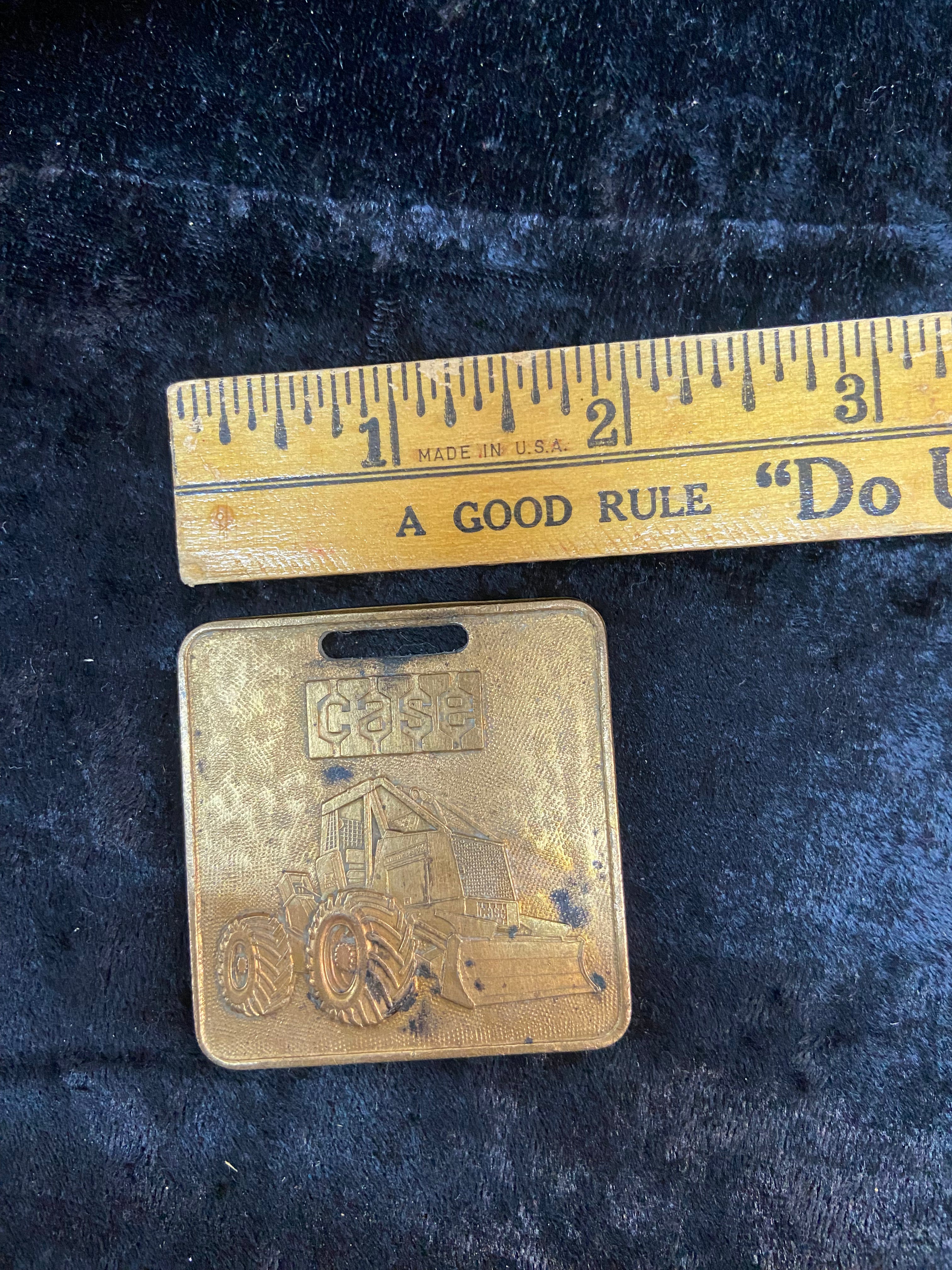 Vintage Brass  Rex Construction Machinery Pocket Watch Fob