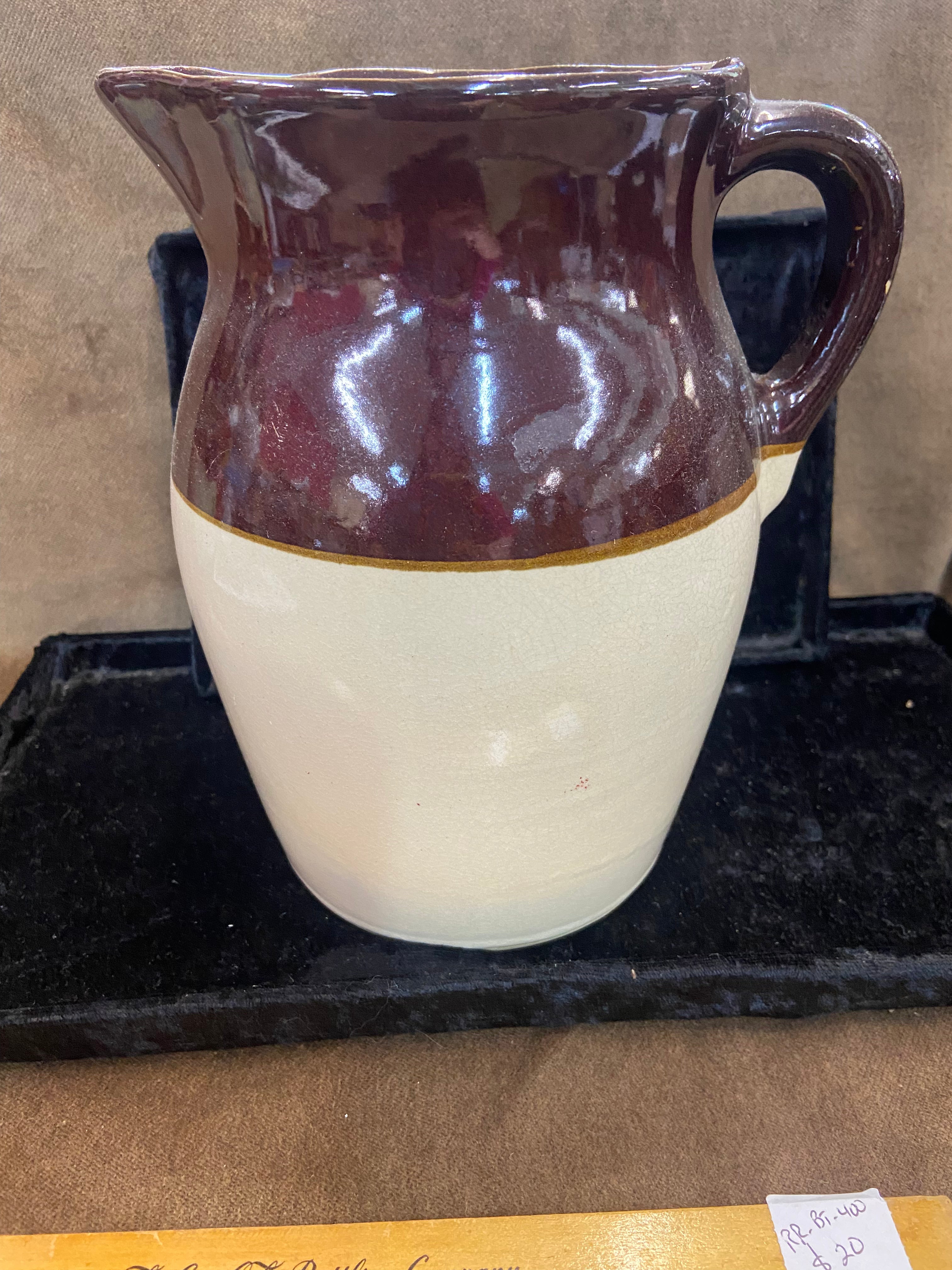 Vintage Unmarked Stoneware Pitcher