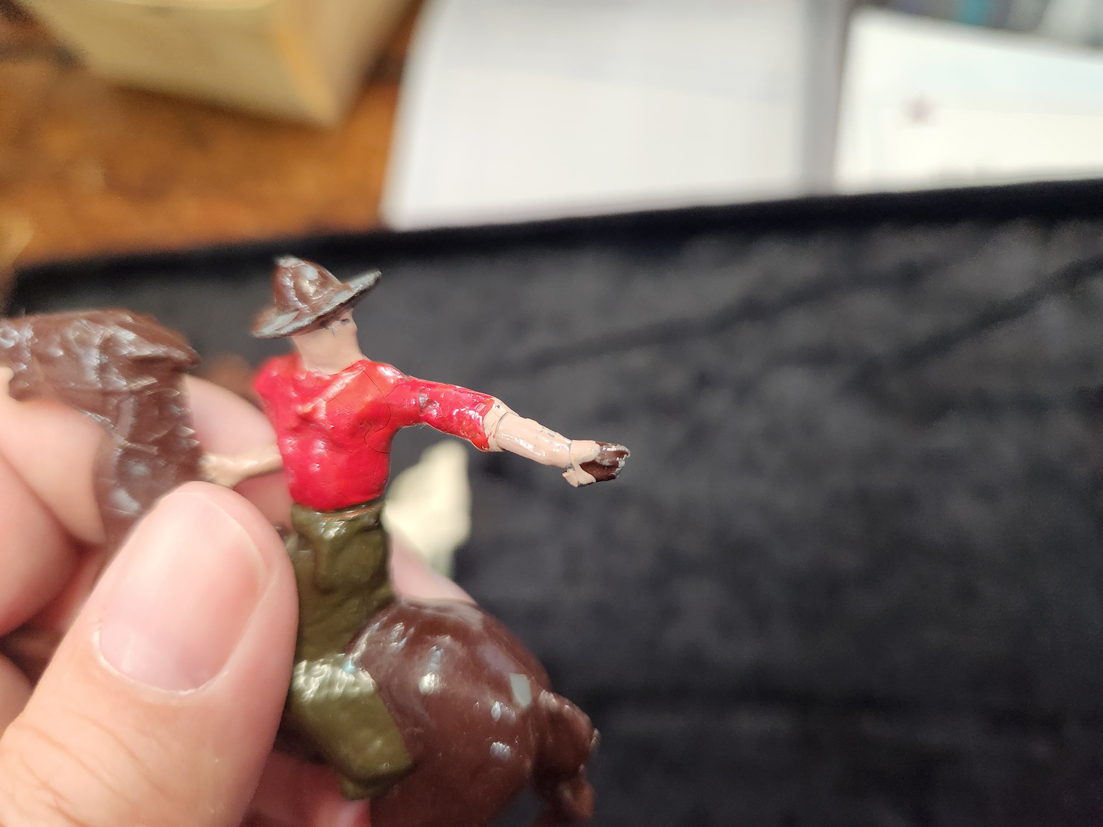 Vintage Painted Metal Cowboys & Indian Toys